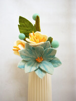 Global Goods Partners Coastal Blues Felt Flower Bouquet