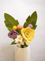 Gry and Sif Spring Pastels Felt Flower Bouquet
