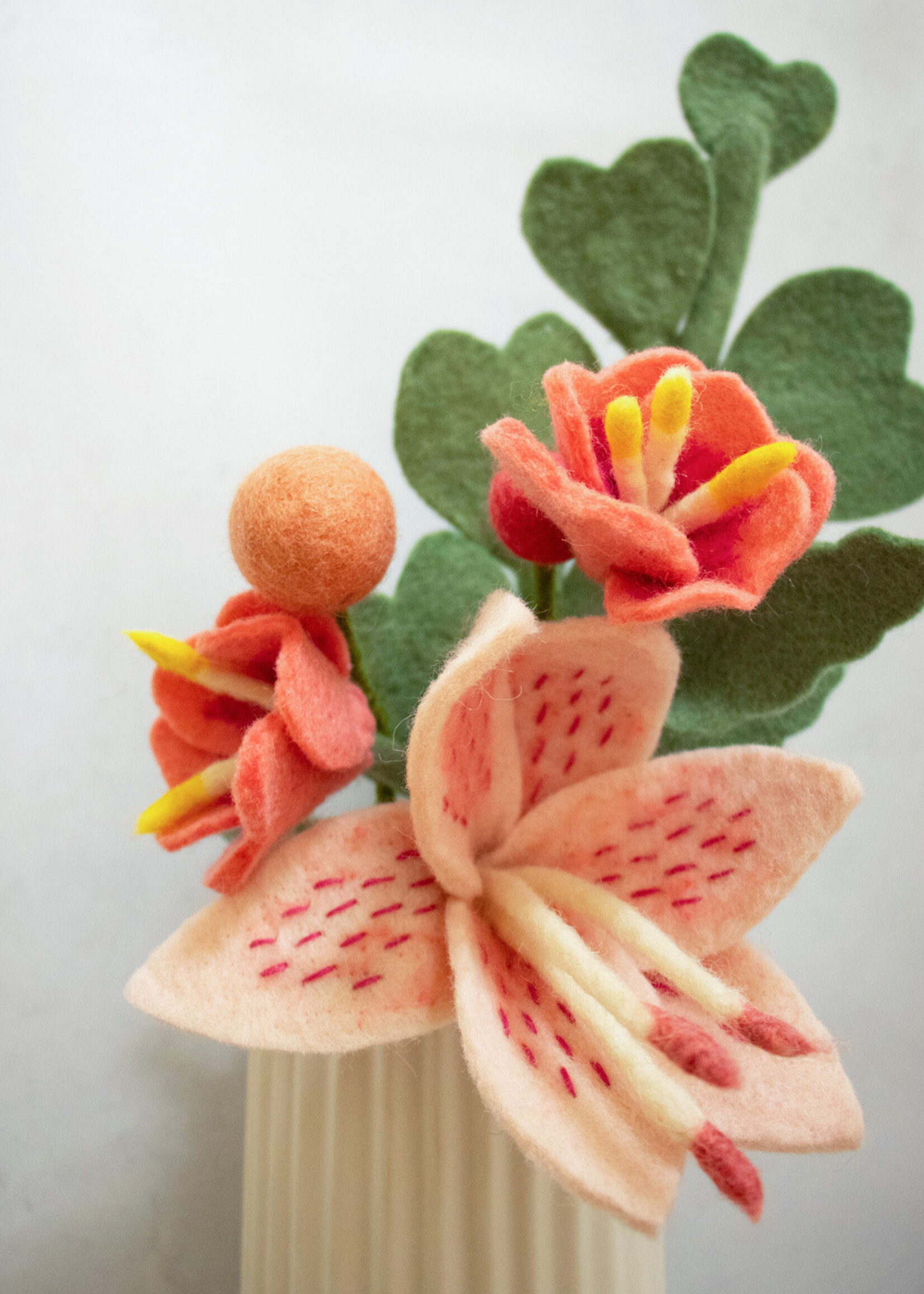 Global Goods Partners Pretty In Pink Felt Flower Bouquet