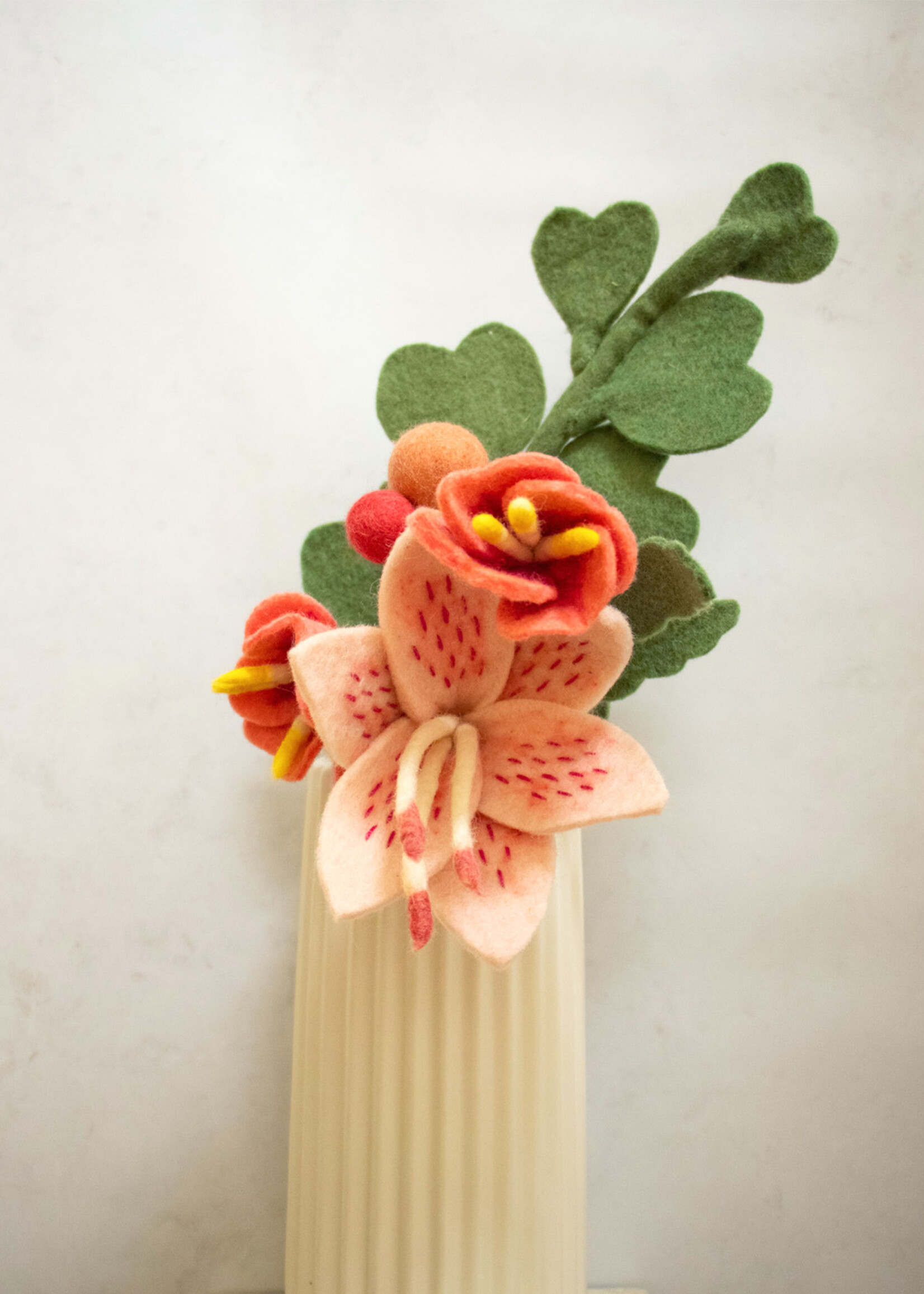 Global Goods Partners Pretty In Pink Felt Flower Bouquet