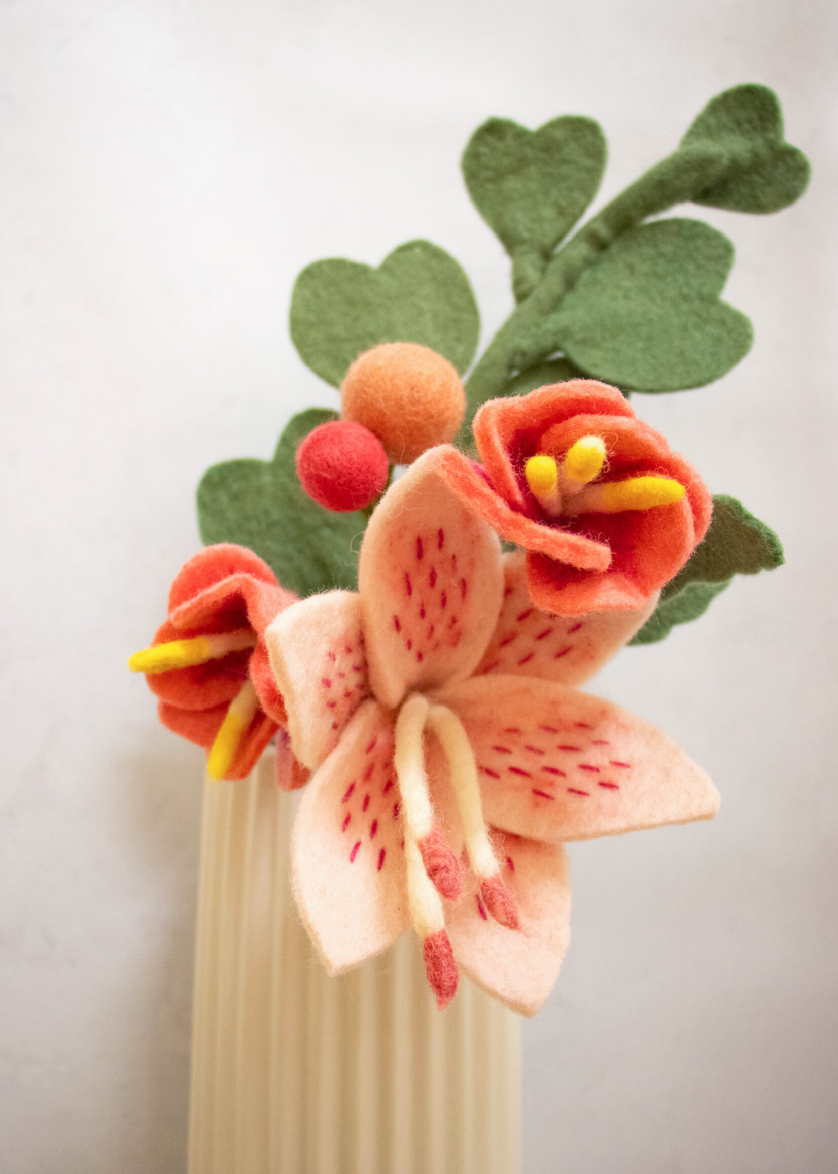 Global Goods Partners Pretty In Pink Felt Flower Bouquet