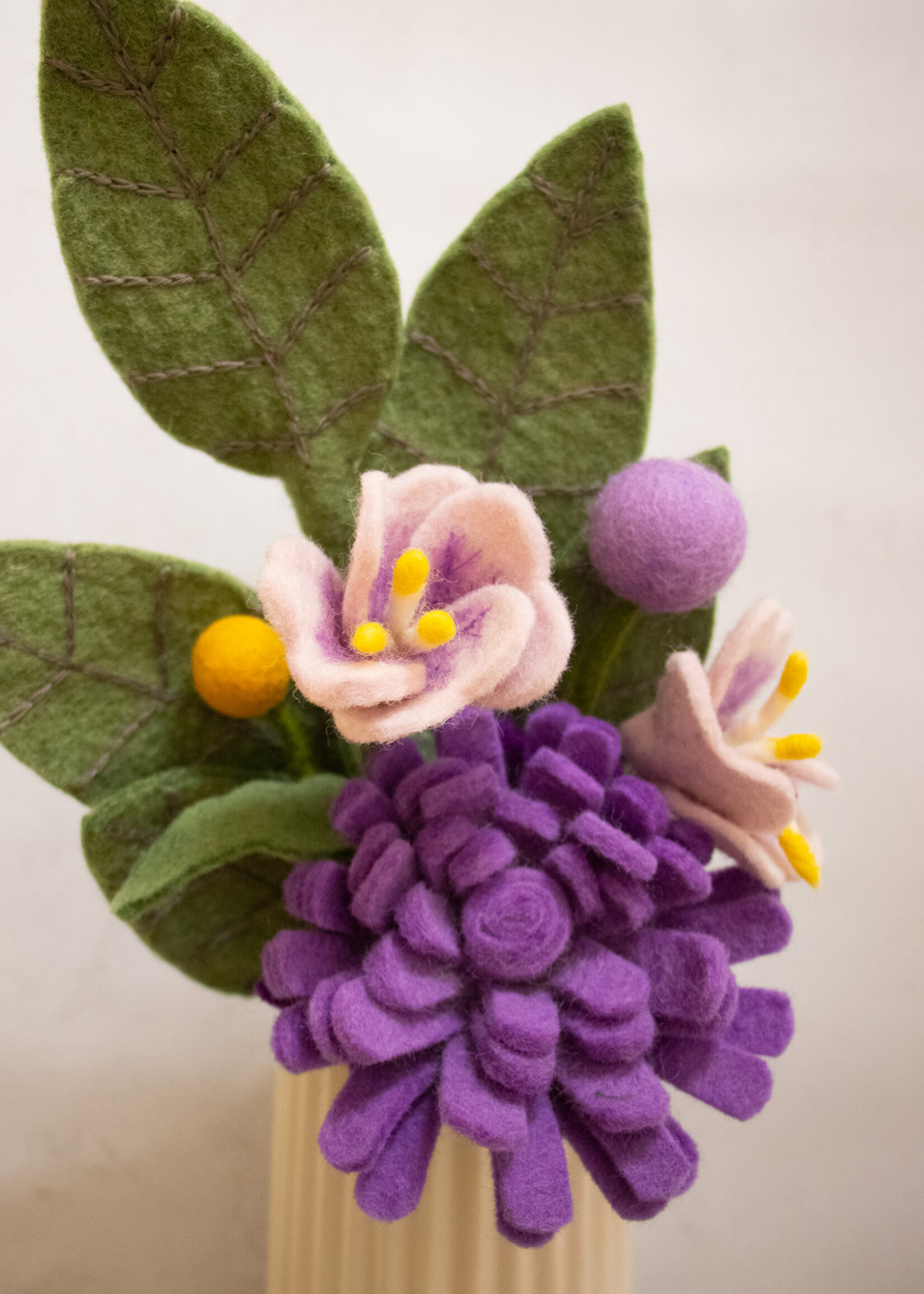 Global Goods Partners Purple Rain Felt Flower Bouquet
