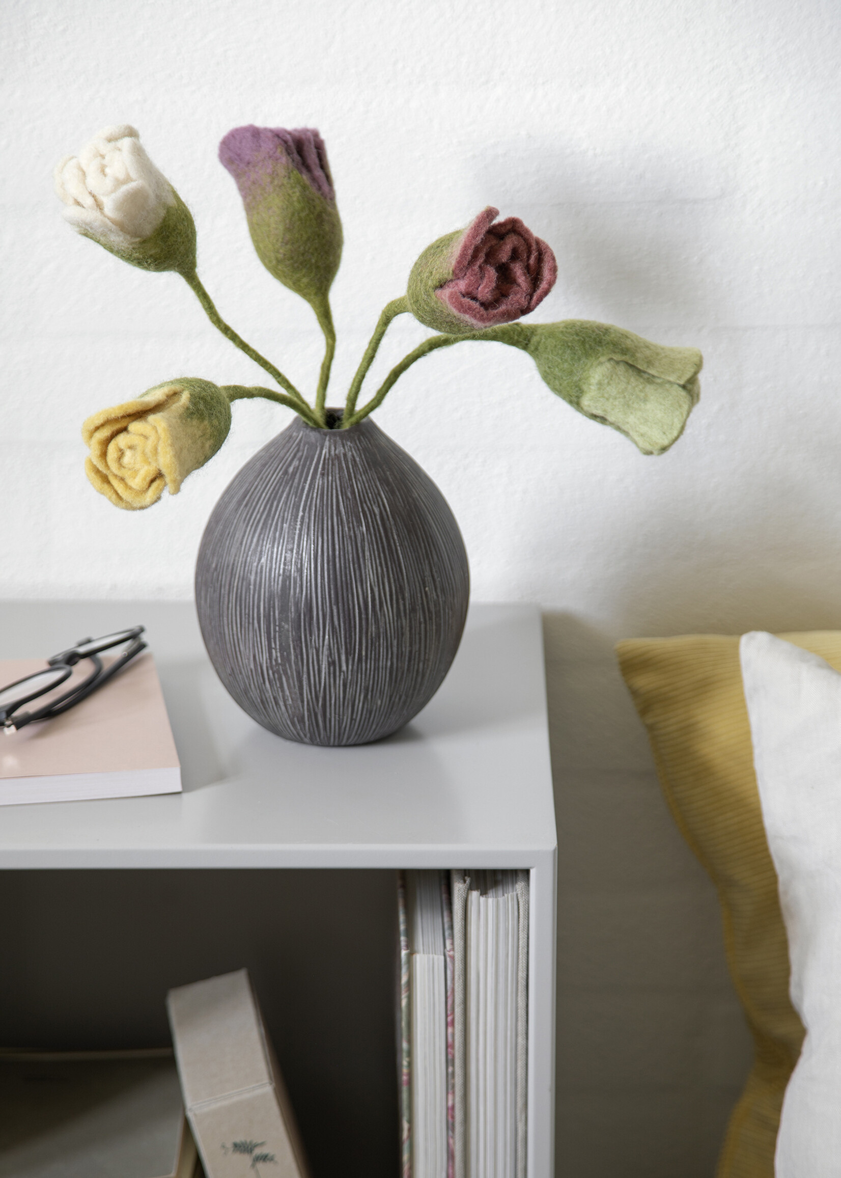 Gry and Sif Tulip Felt Flower