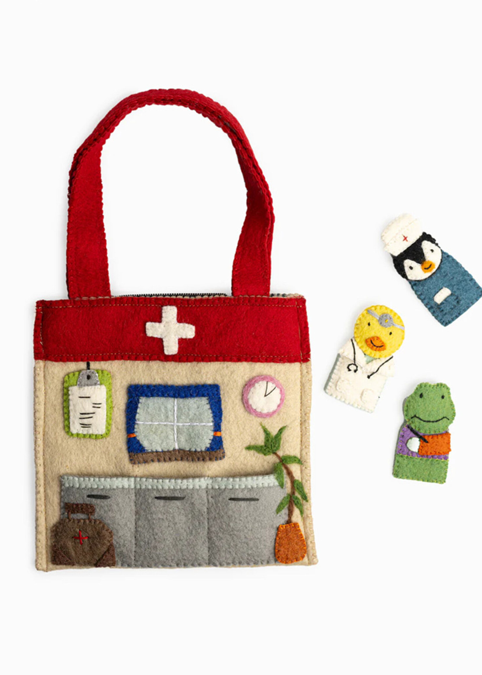 Global Goods Partners Healthcare Felt Puppet Bag