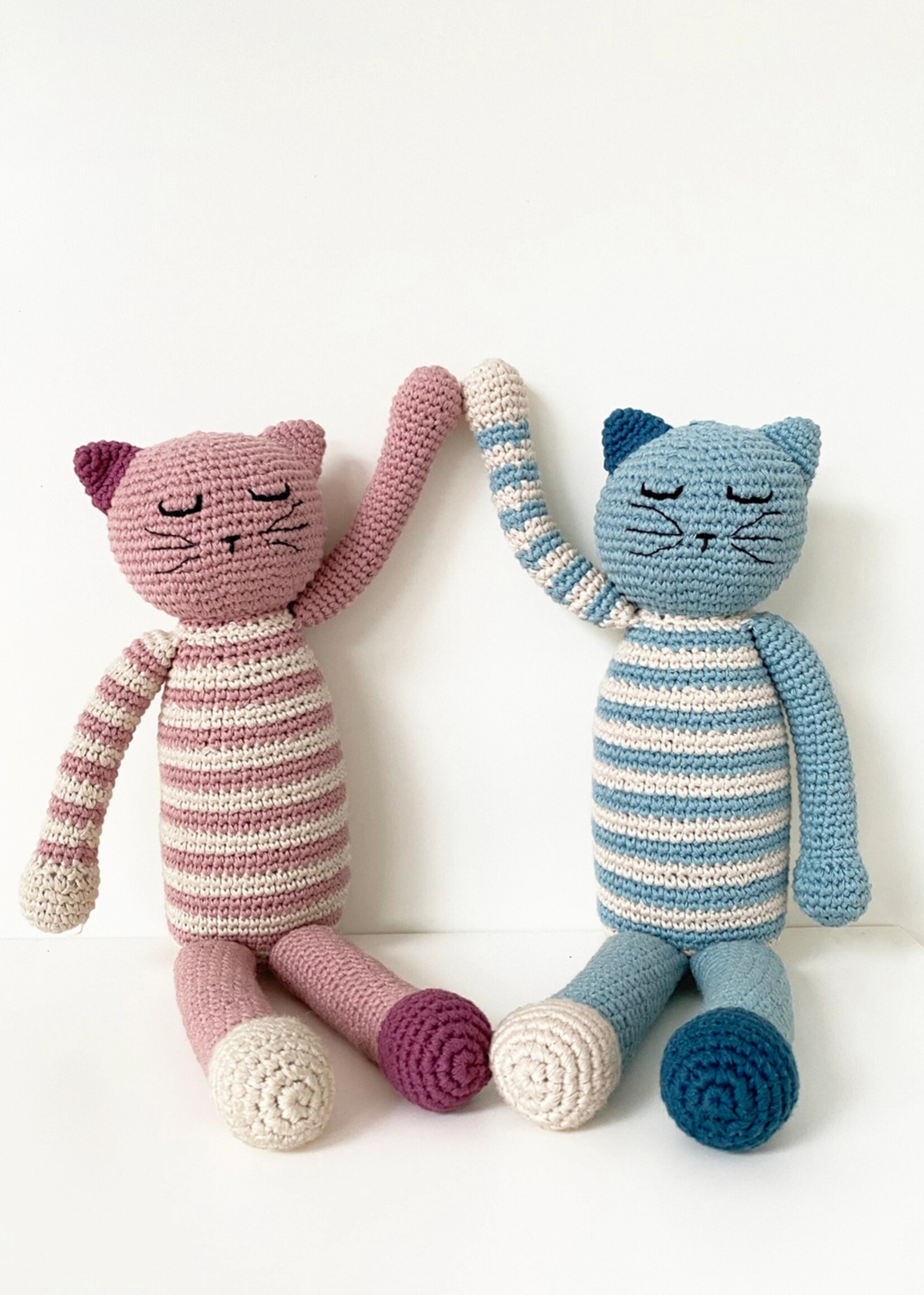Kahiniwalla x Pebble Pink Sleeping Kitten Stuff Animal
