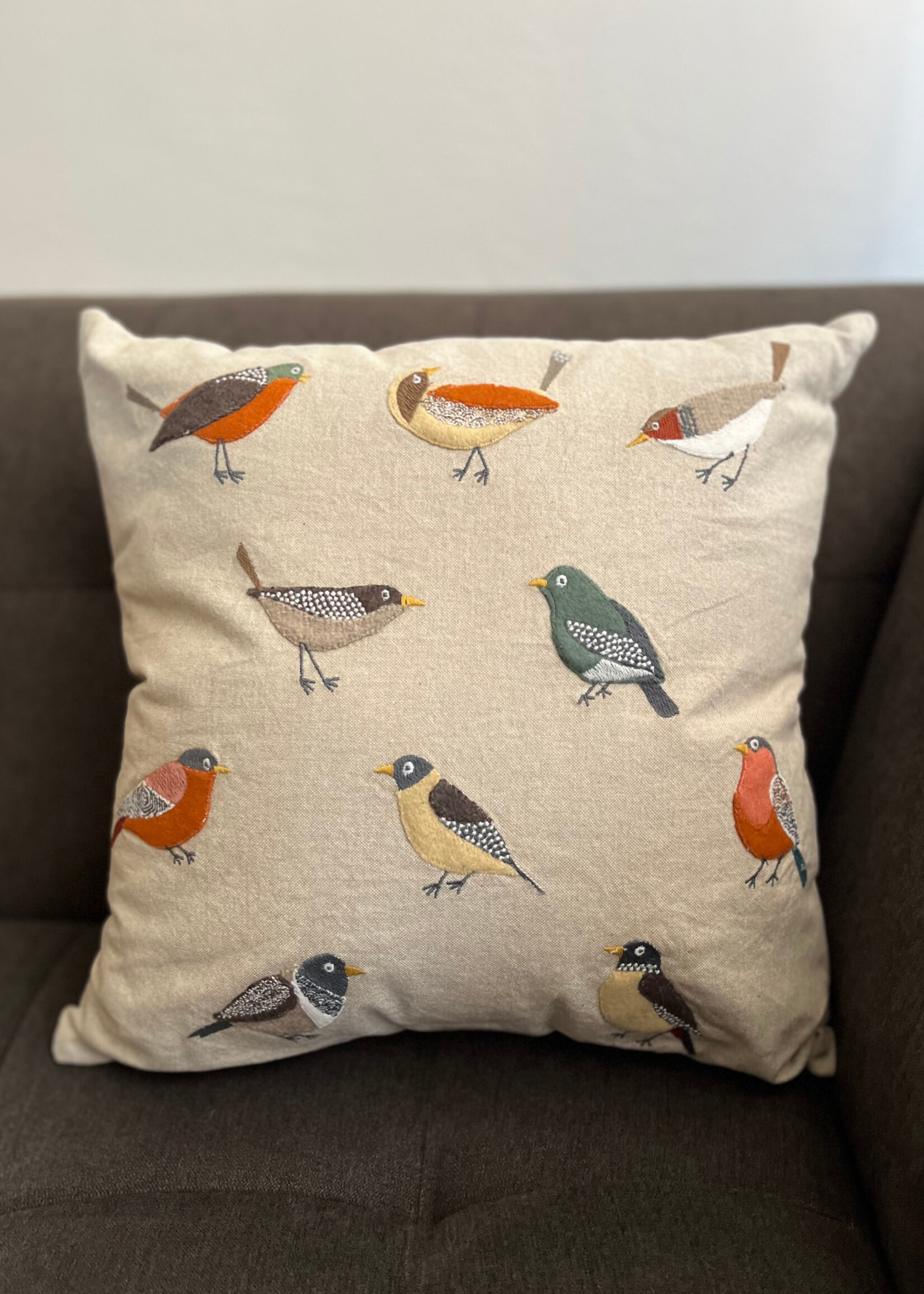 Natural Habitat 16" Ten Birds Throw Pillow