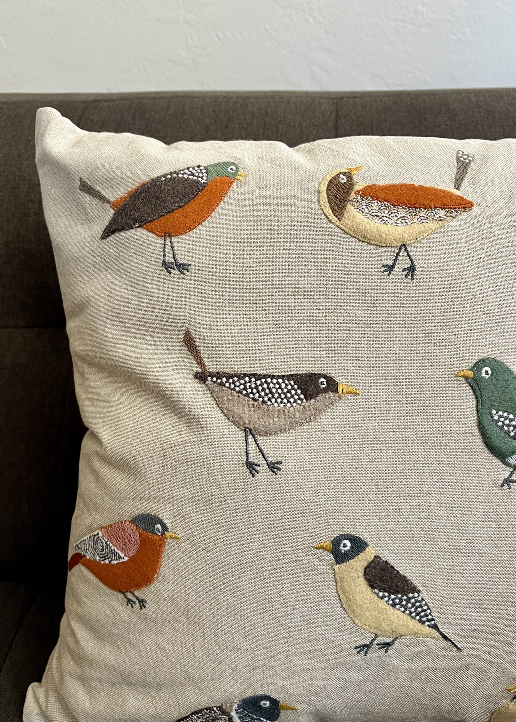 Natural Habitat 16" Ten Birds Throw Pillow