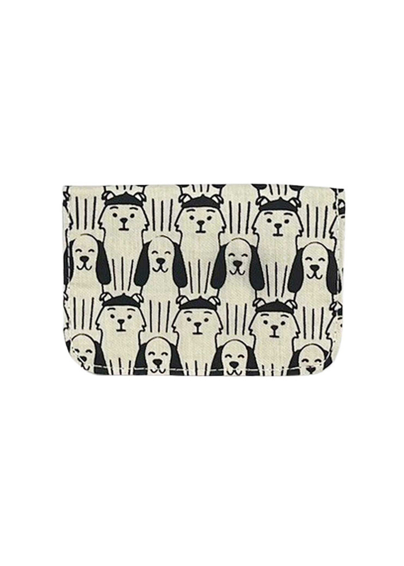 Malia Designs Dog Print Cotton Canvas Cardholder Wallet