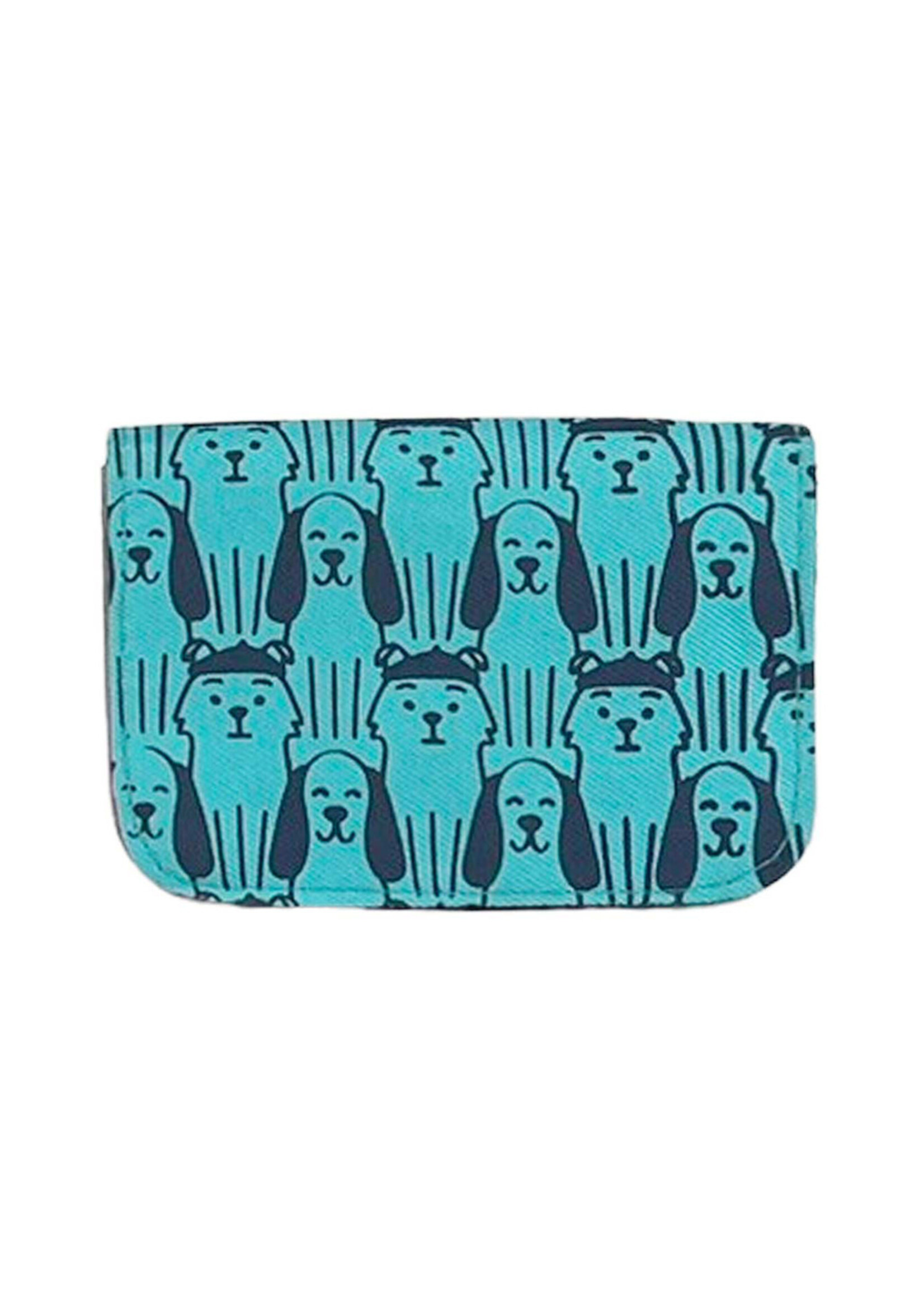 Malia Designs Dog Print Cotton Canvas Cardholder Wallet