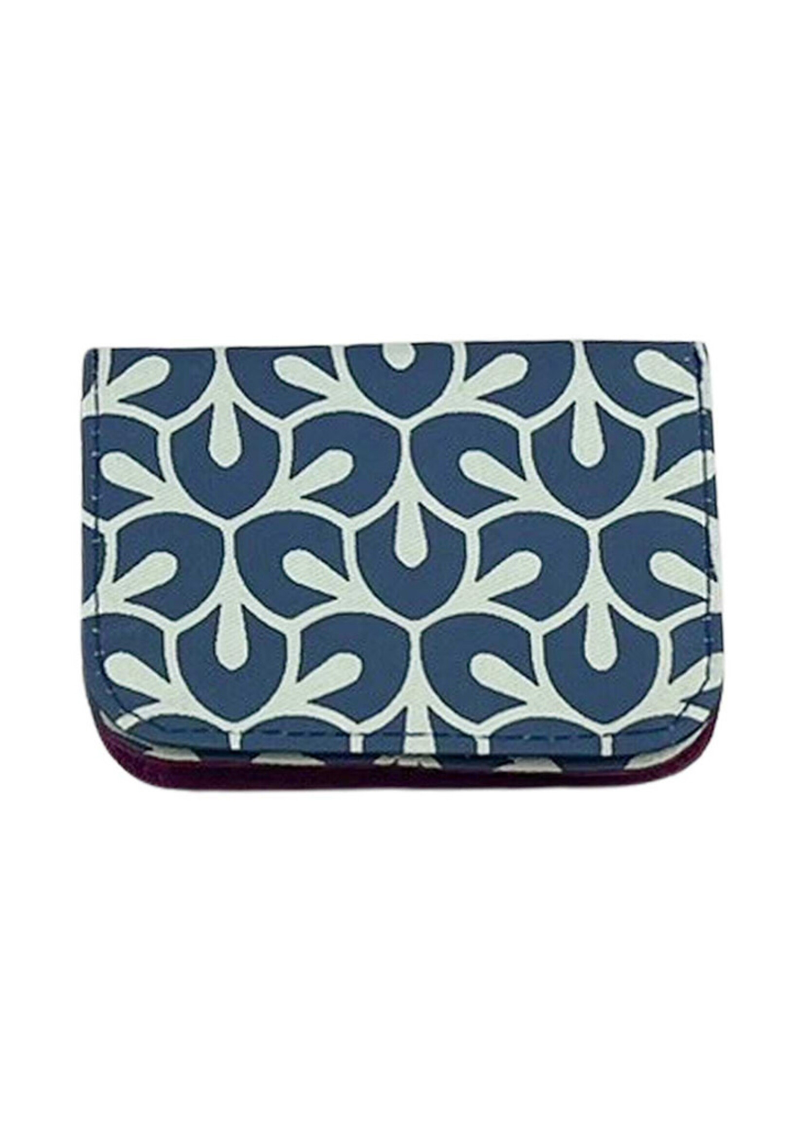 Malia Designs Leaf Print Cotton Canvas Cardholder Wallet