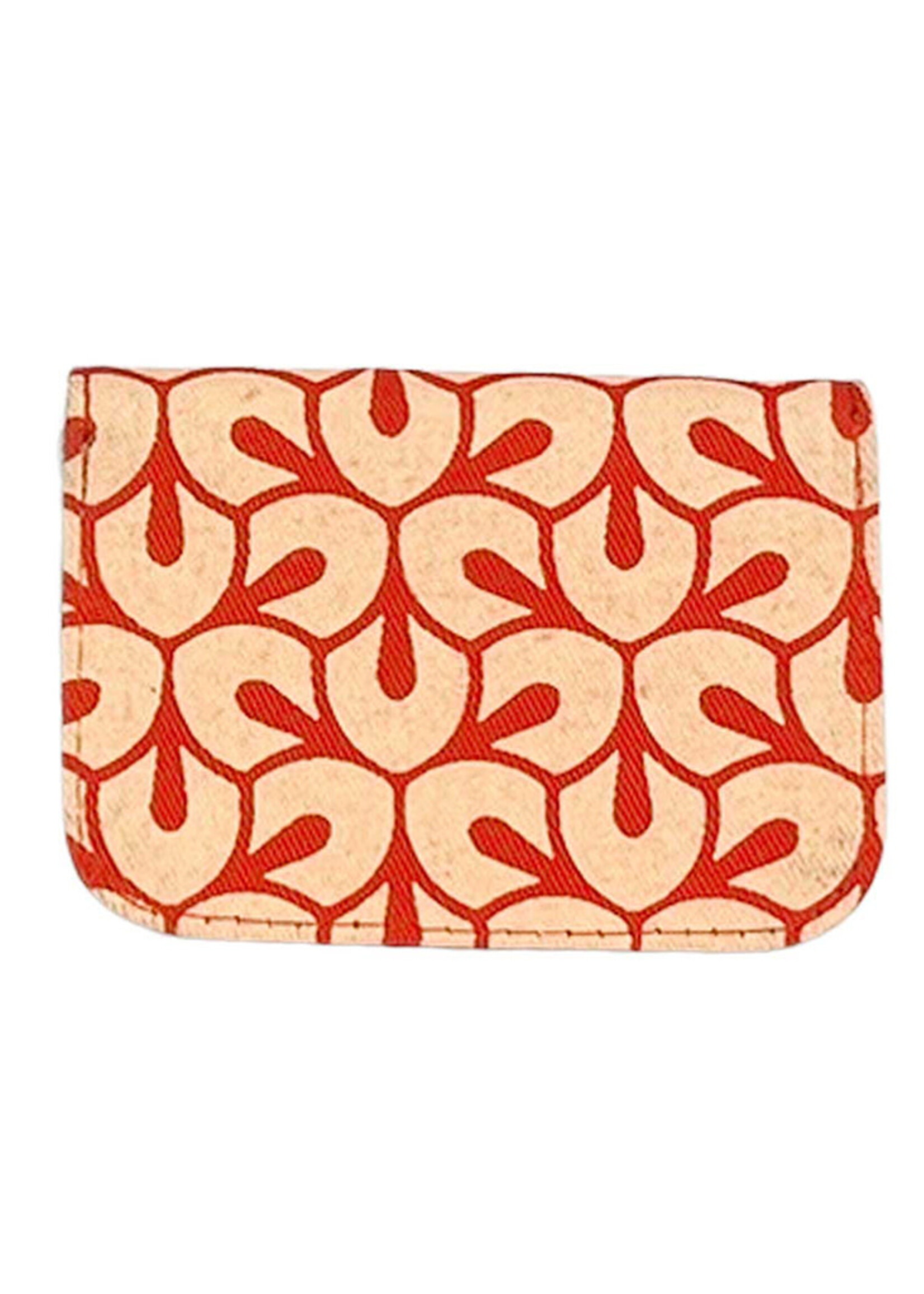 Malia Designs Leaf Print Cotton Canvas Cardholder Wallet