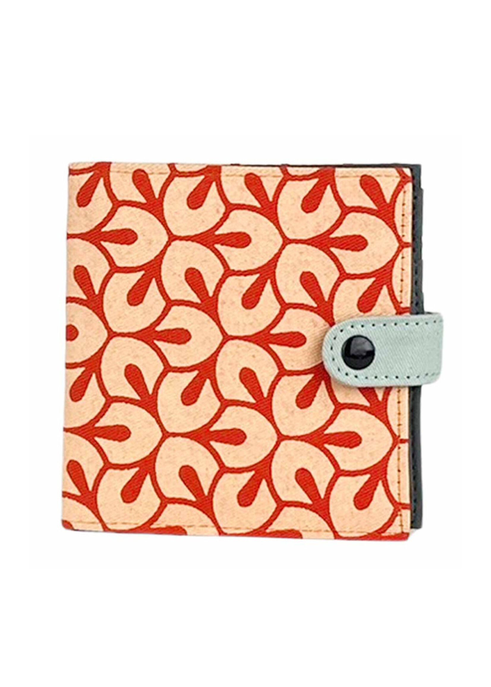 Malia Designs Cotton Canvas Square Wallet - Leaf Print