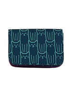 Malia Designs Cat Print Cardholder Wallet - Navy