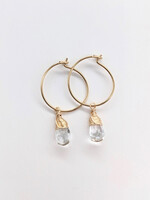 Forai Quartz Charm Mini Hoops Earrings