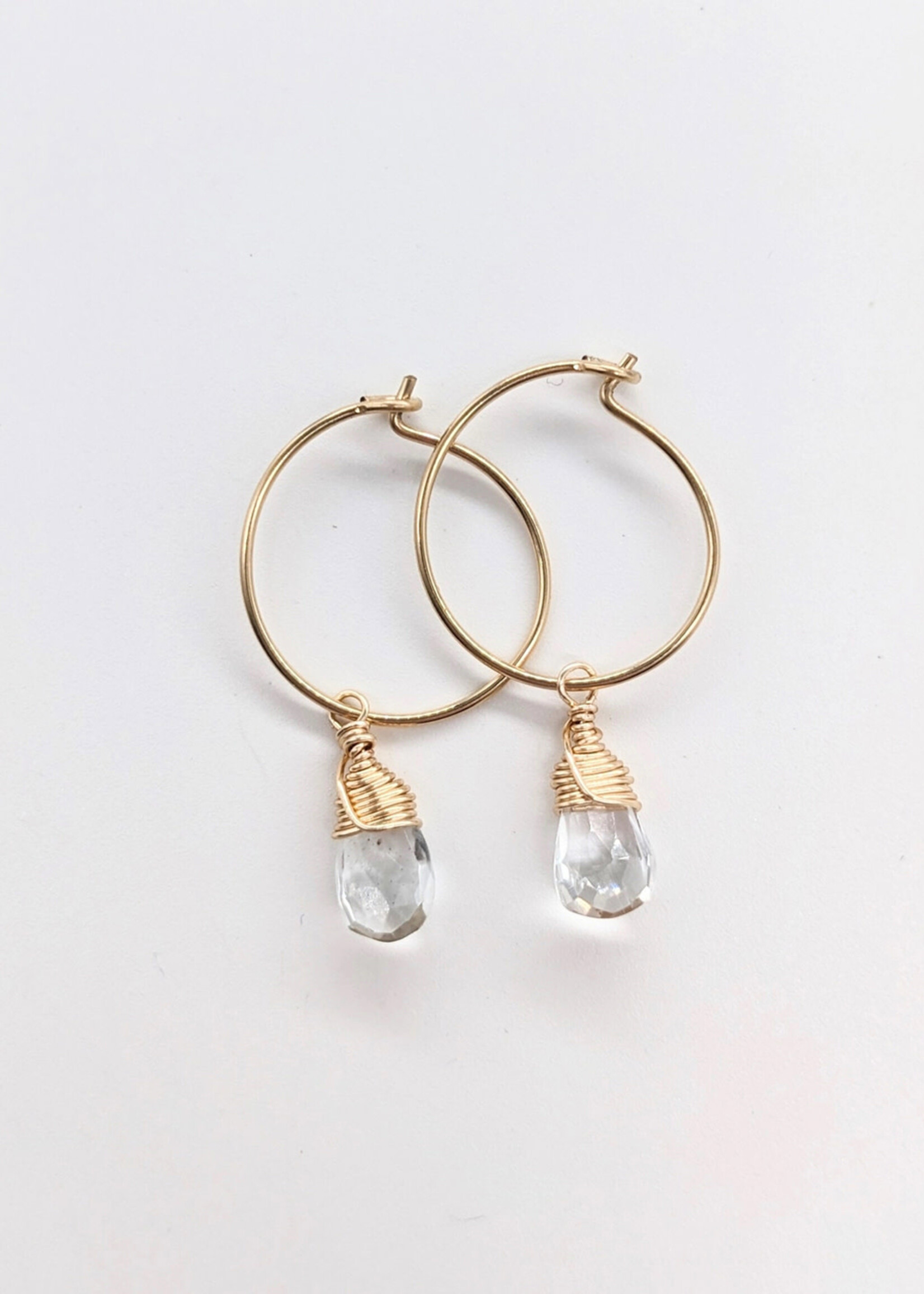 Forai Quartz Charm Mini Hoops Earrings