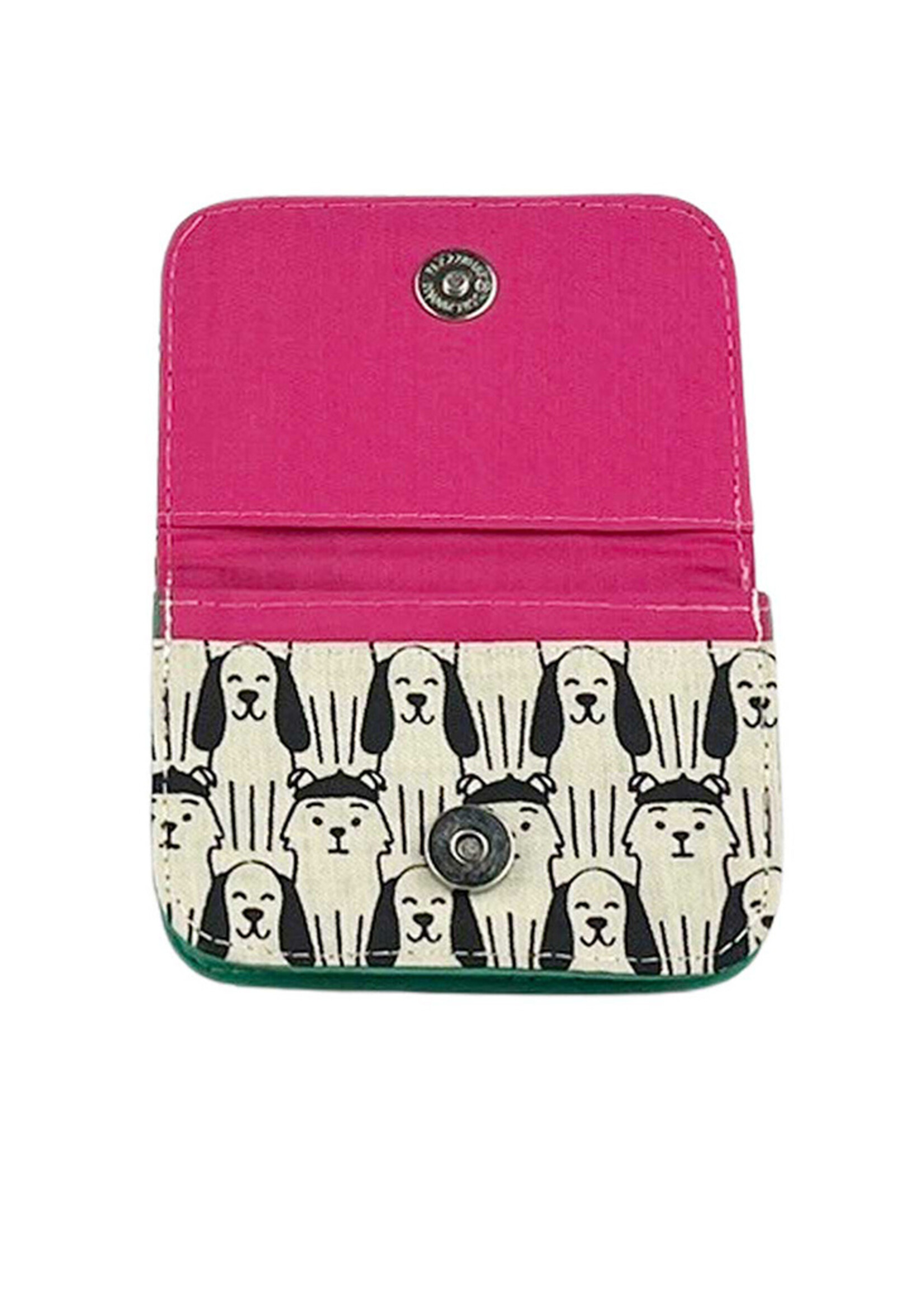 Malia Designs Dog Print Cotton Canvas Cardholder Wallet