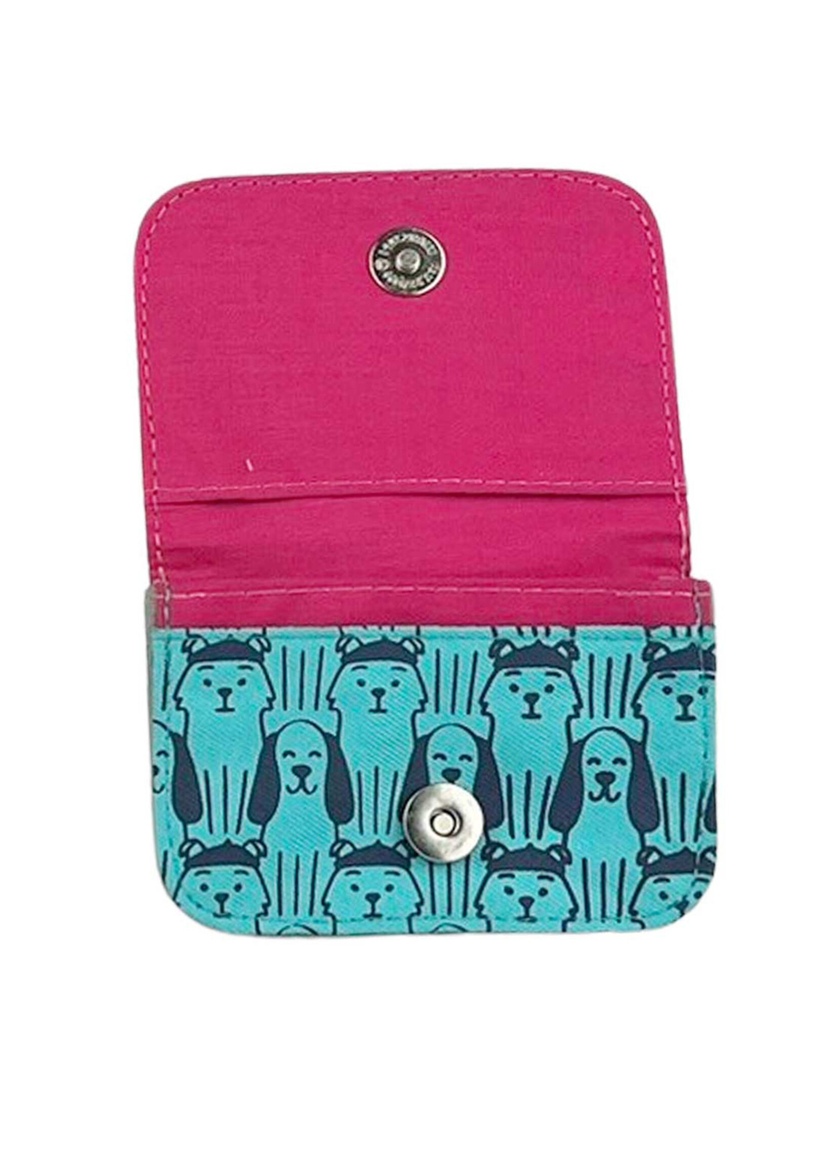 Malia Designs Dog Print Cotton Canvas Cardholder Wallet