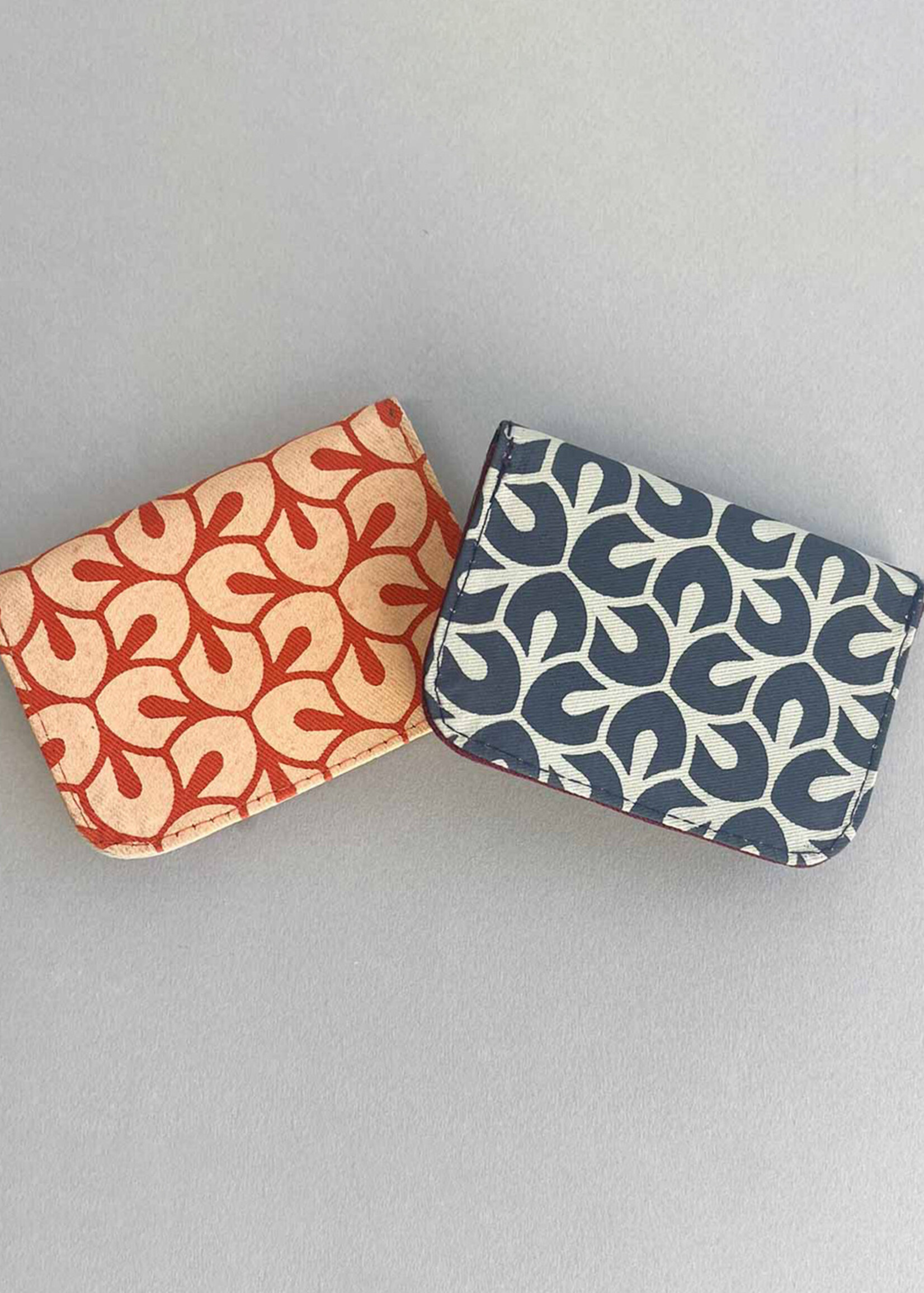Malia Designs Leaf Print Cotton Canvas Cardholder Wallet
