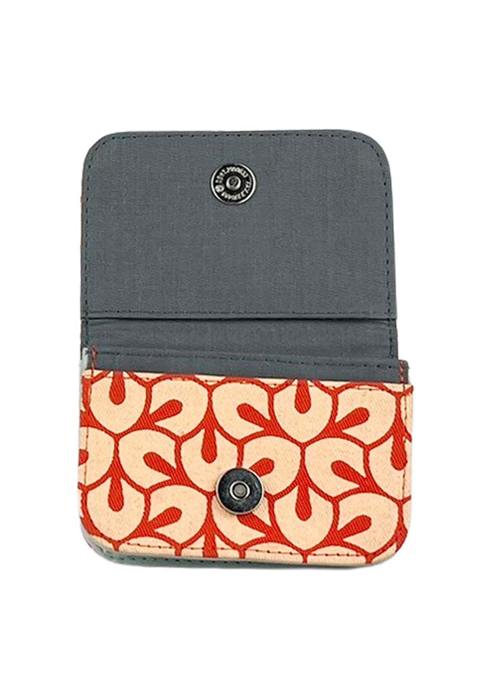 Malia Designs Leaf Print Cotton Canvas Cardholder Wallet