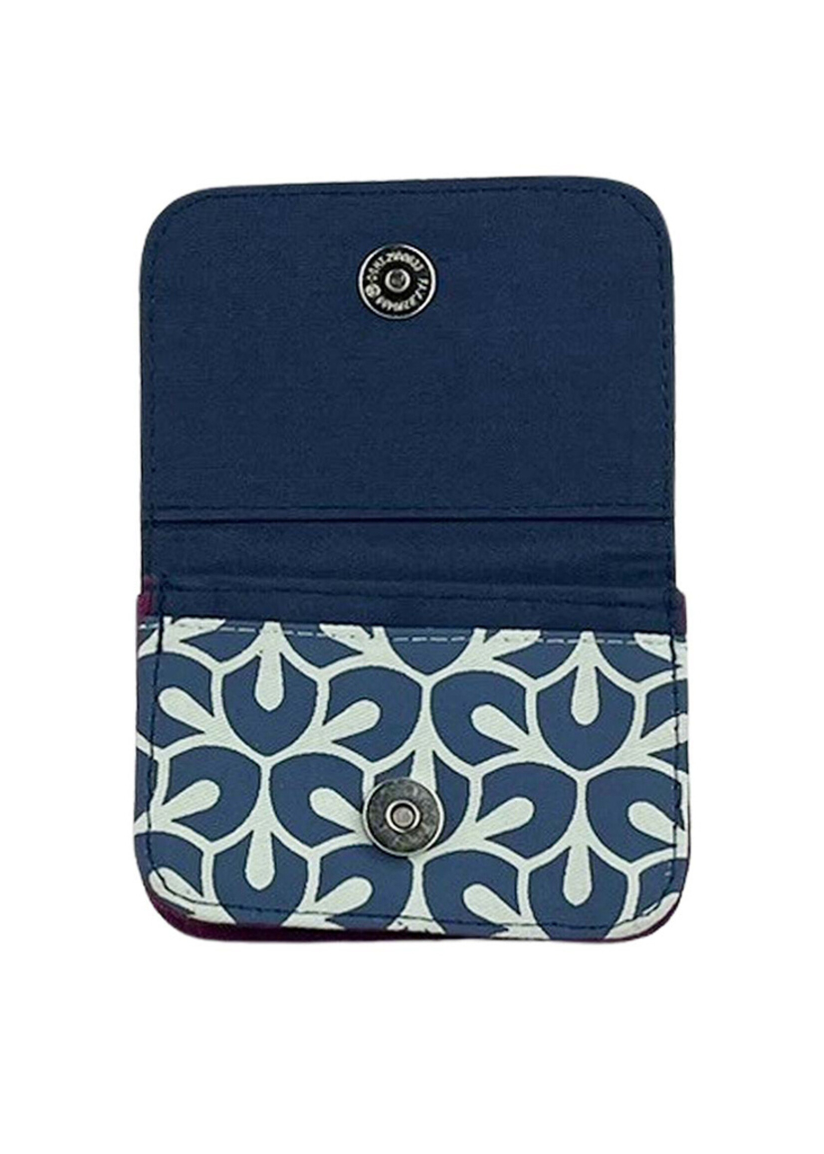 Malia Designs Leaf Print Cotton Canvas Cardholder Wallet