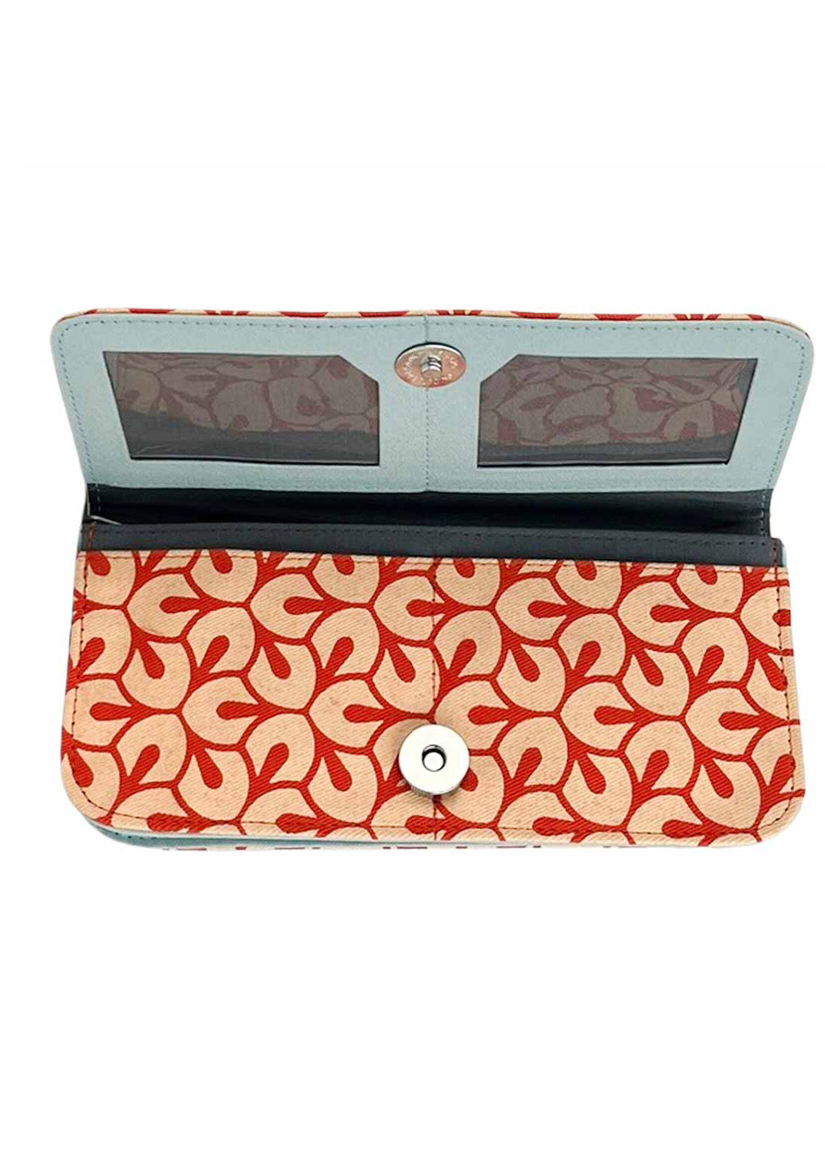 Malia Designs Cotton Canva Long Wallet - Spring Leaf Print
