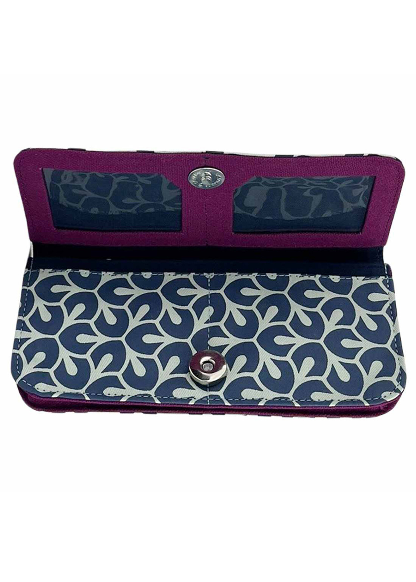 Malia Designs Cotton Canva Long Wallet - Spring Leaf Print