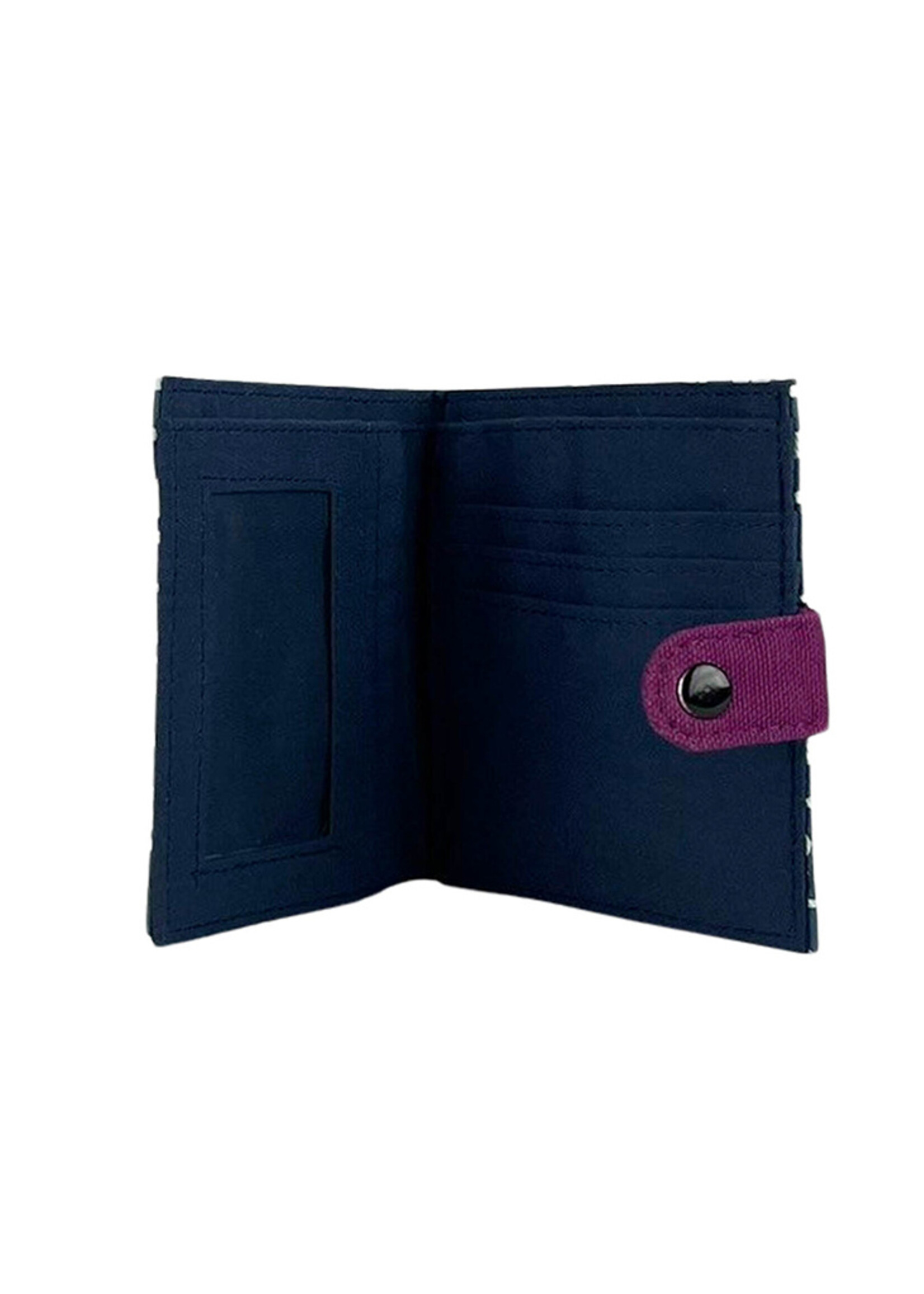 Malia Designs Cotton Canvas Square Wallet - Leaf Print