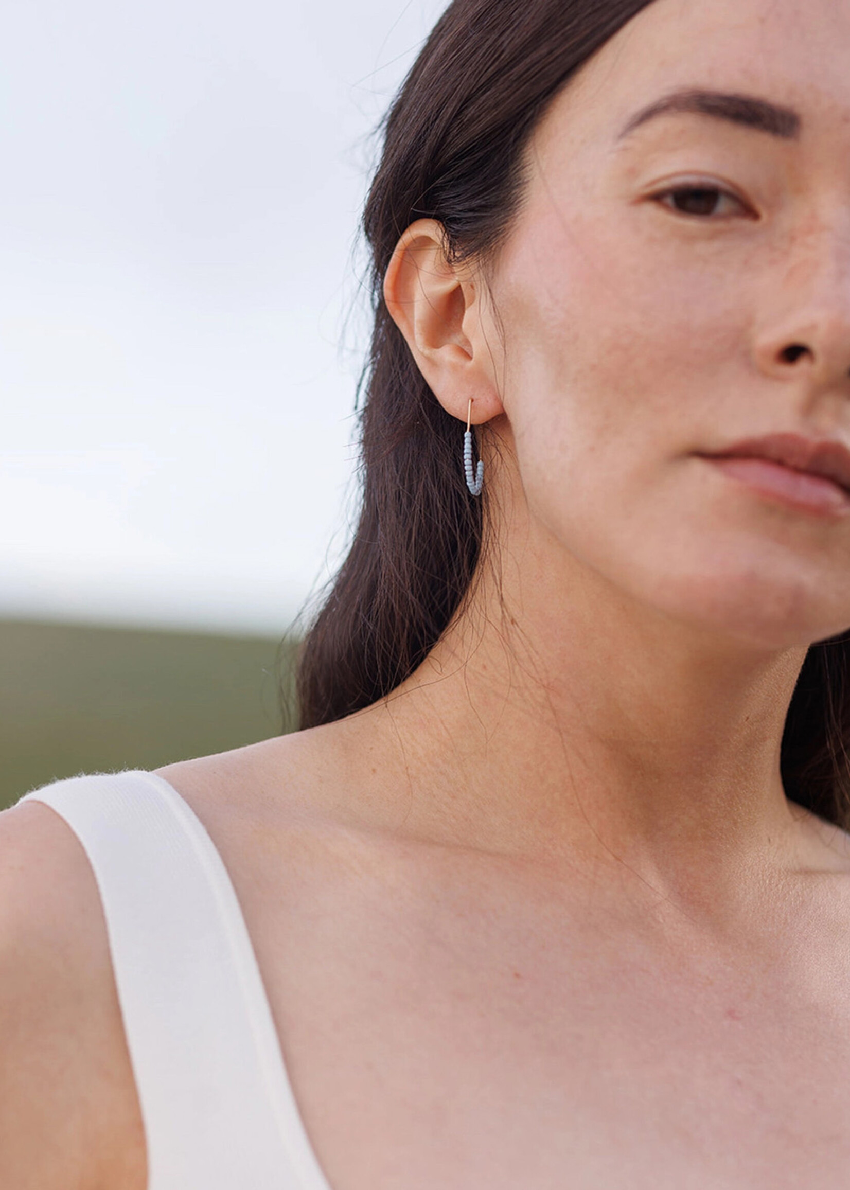 Rover & Kin Dreamscape Mini Drape Oat Earrings