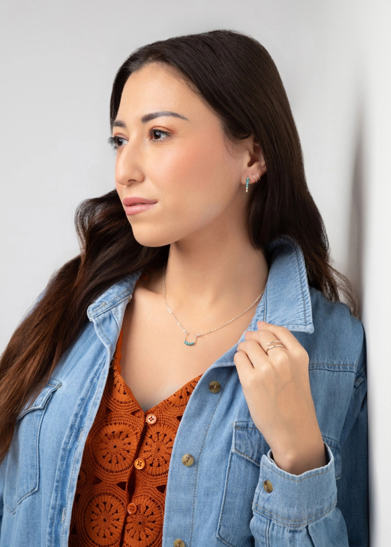 Forai Moab Western Horseshoe Necklace - Sterling Silver Filled