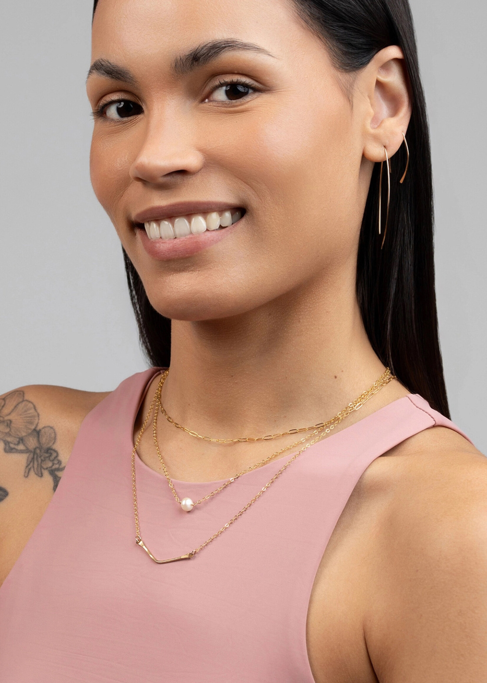 Forai Elizabeth Everyday Paperclip Necklace - 14K Gold Filled