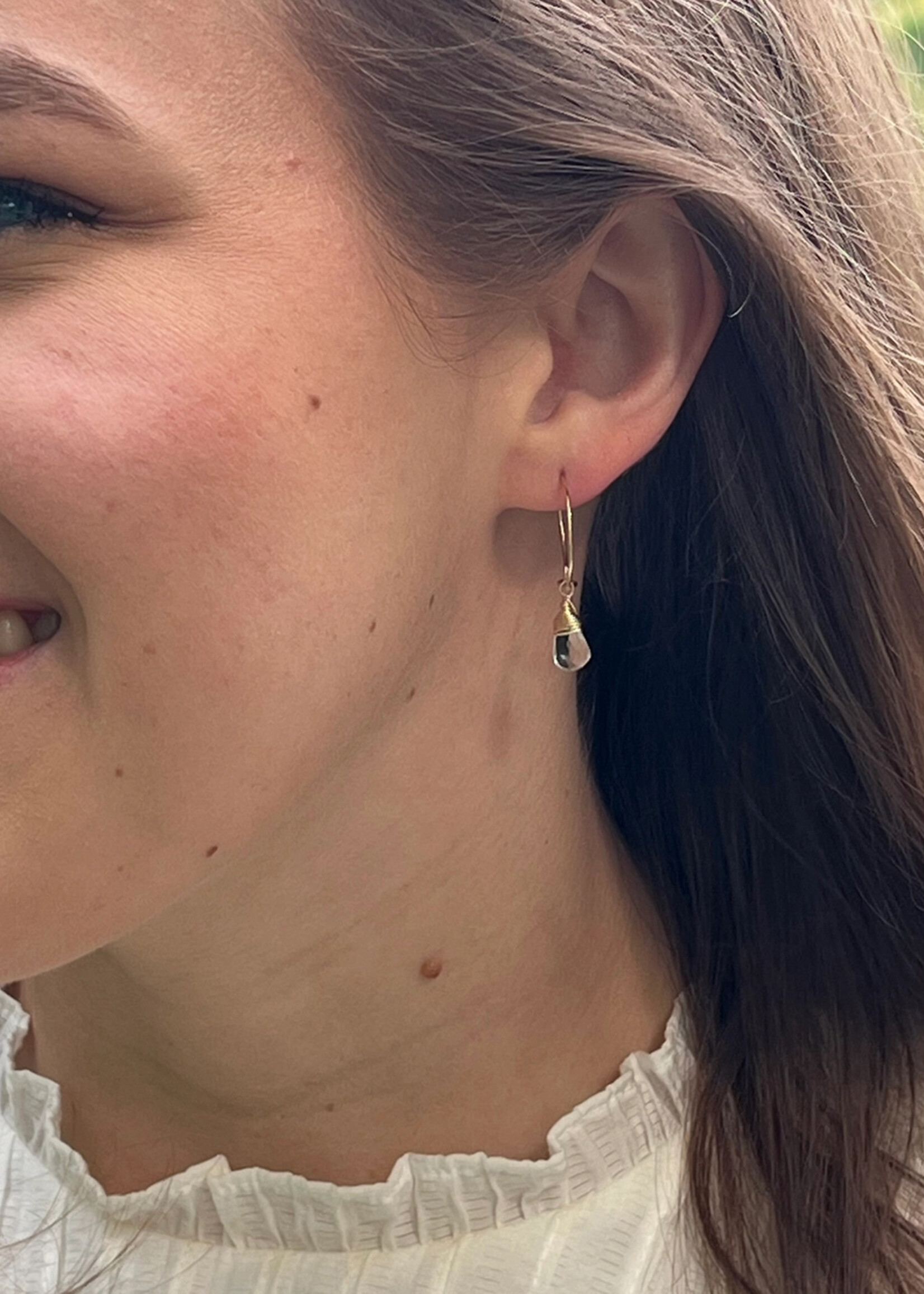 Forai Quartz Charm Mini Hoops Earrings