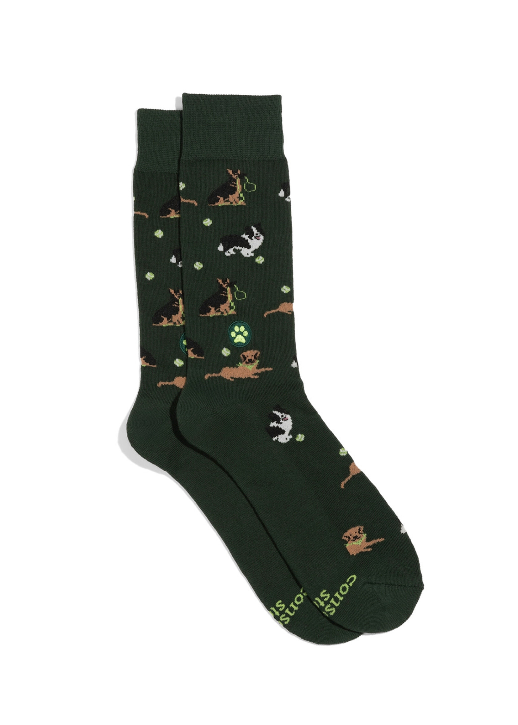 Conscious Step Men's Dog Socks - Play Fetch