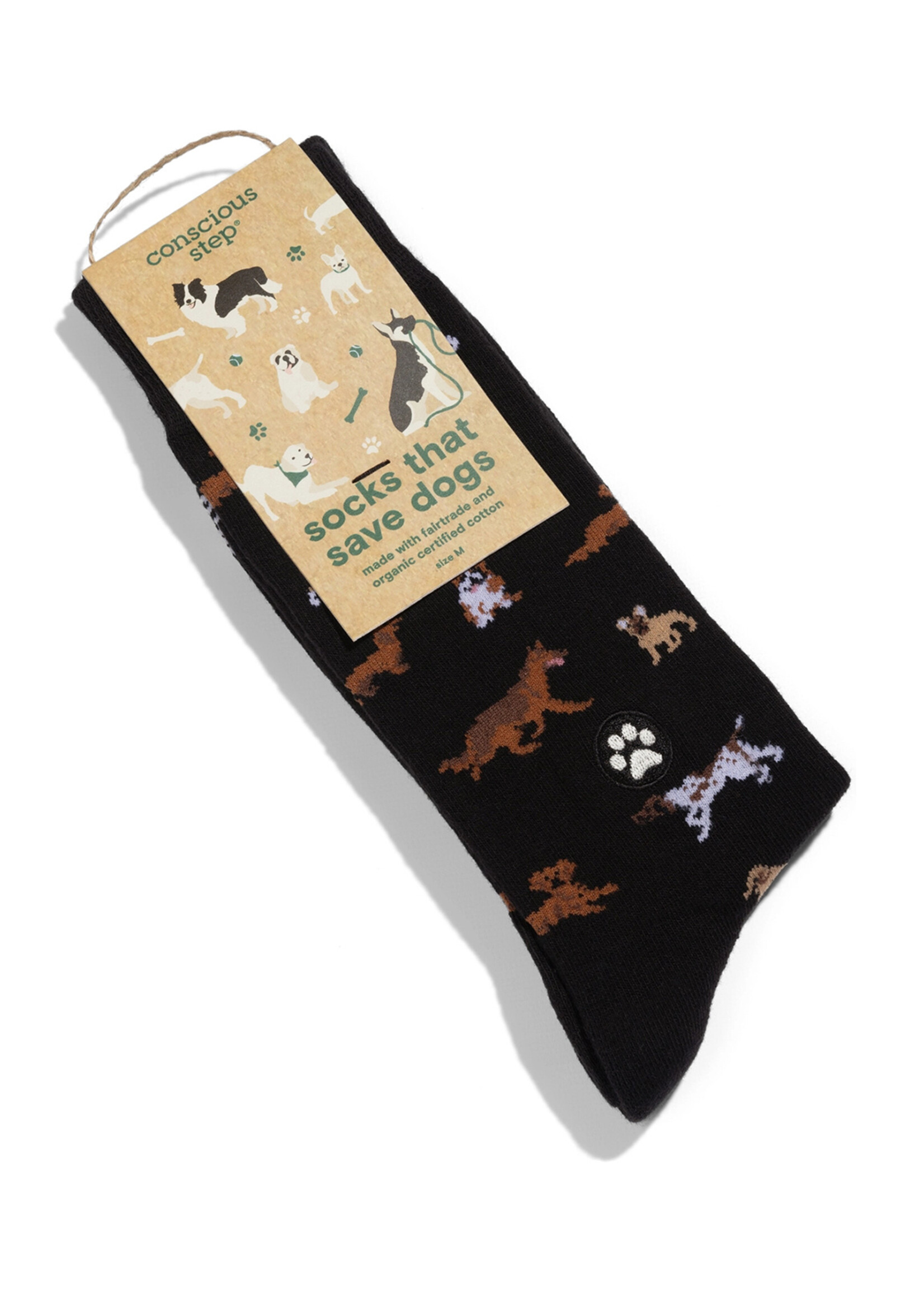 Conscious Step Men's Dog Socks - Paw Parade