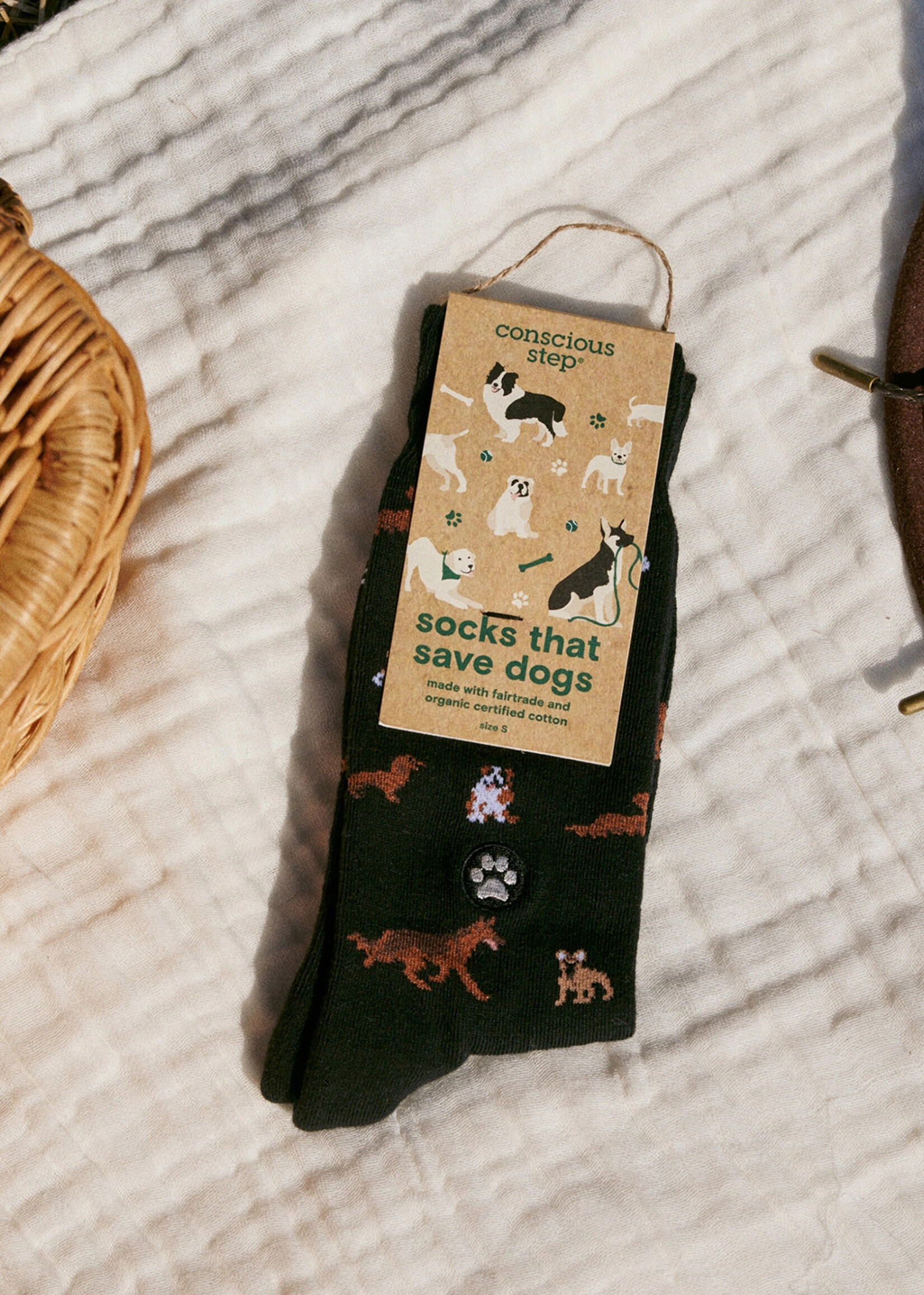 Conscious Step Men's Dog Socks - Paw Parade