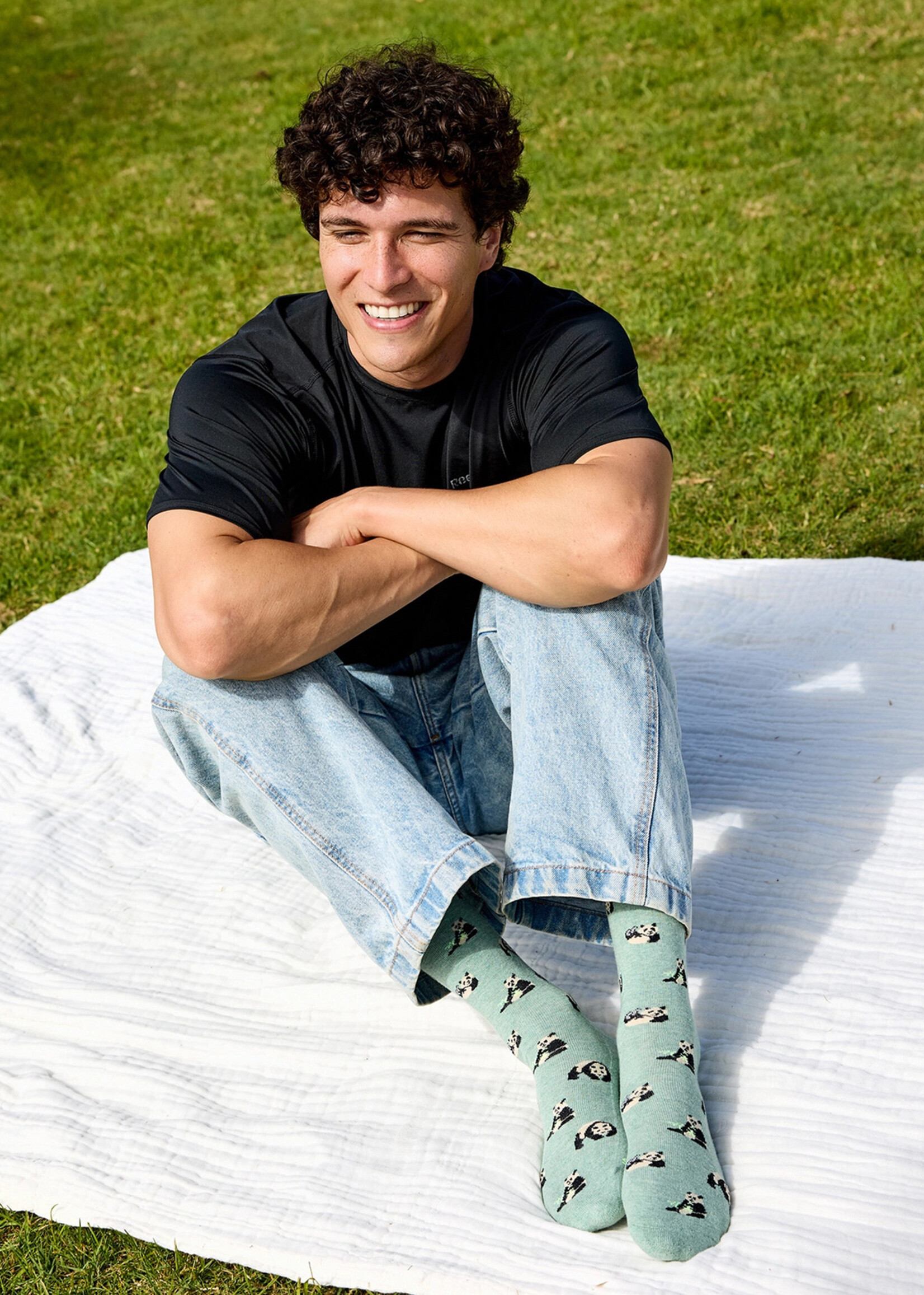 Conscious Step Men's Panda Socks
