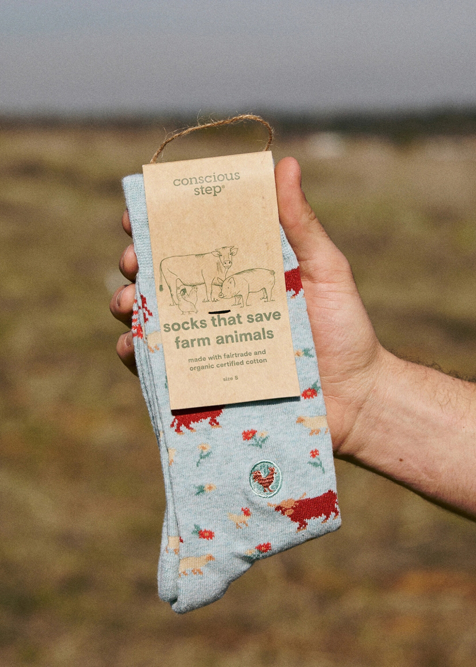 Conscious Step Men's Farm Animal Socks
