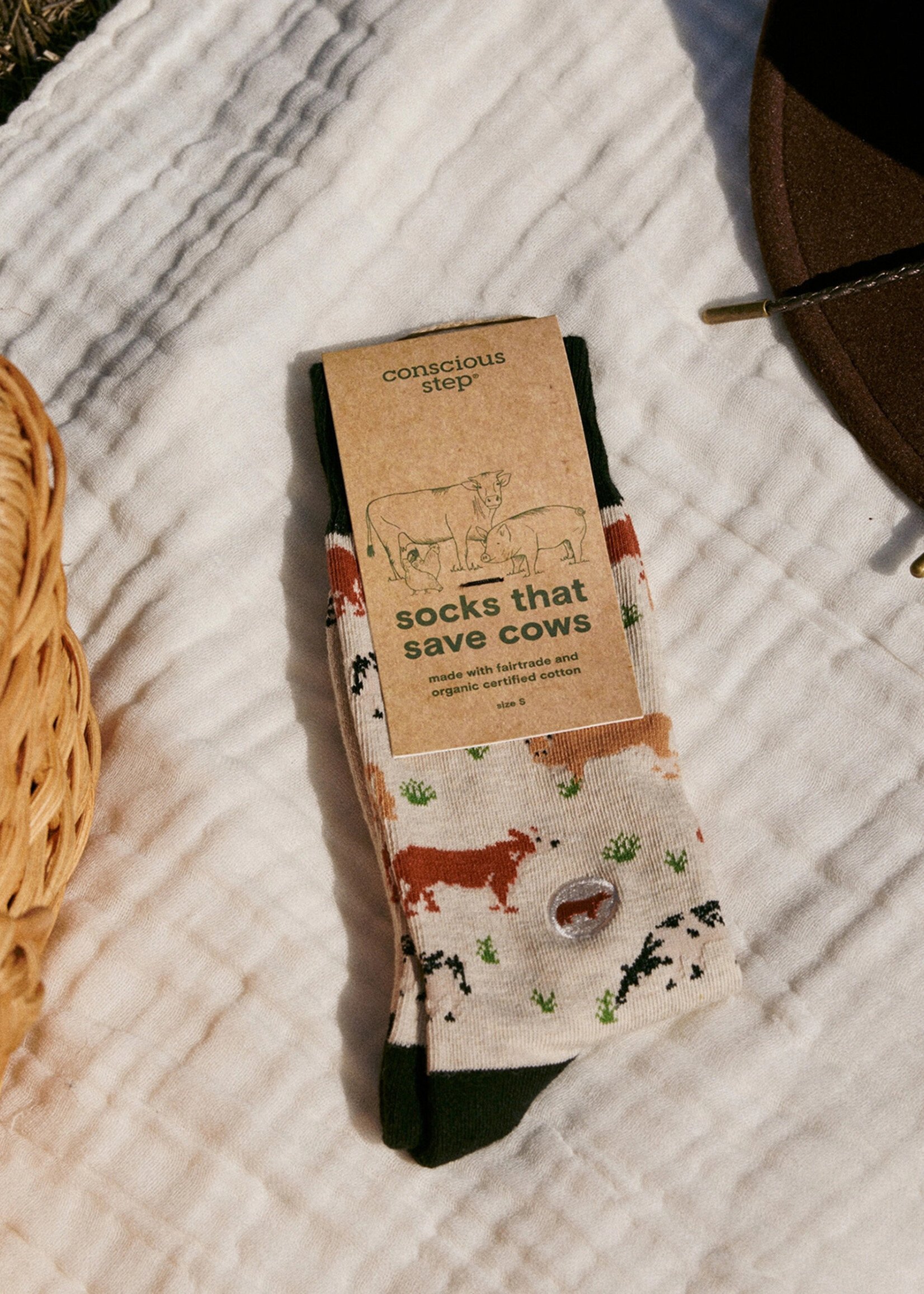 Conscious Step Men's Cow Socks