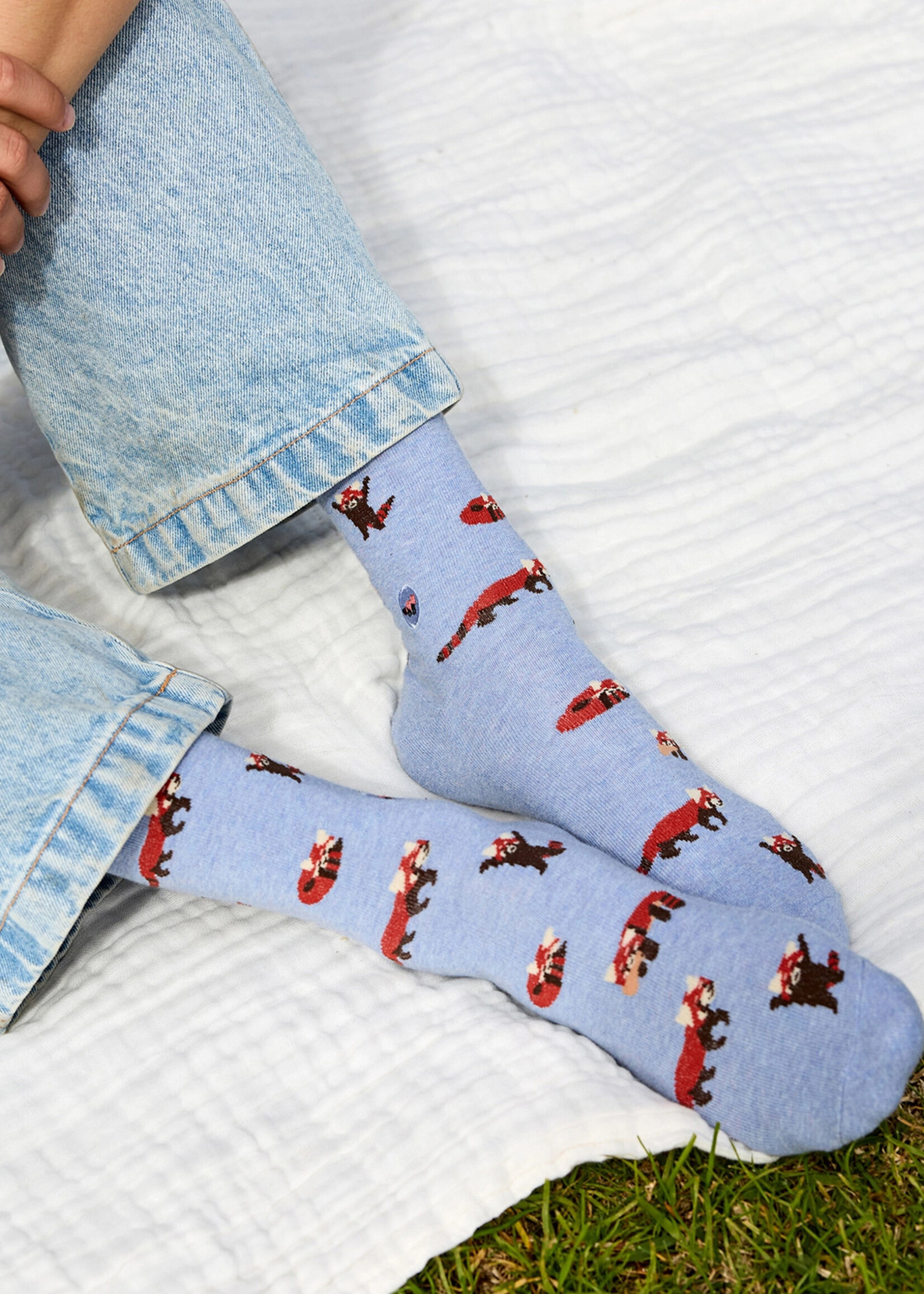 Conscious Step Men's Red Panda Socks