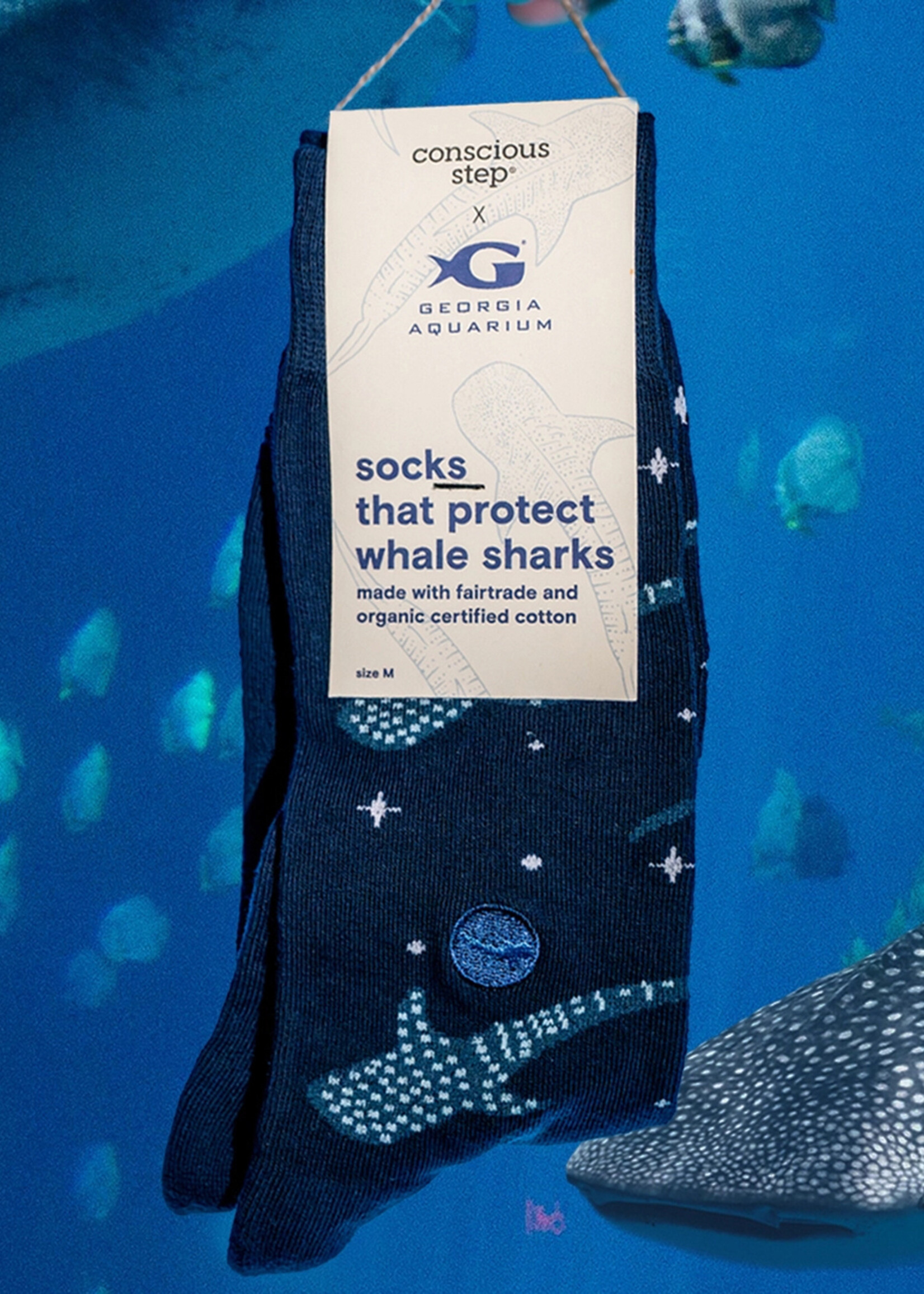 Conscious Step Women's Whale Shark Socks
