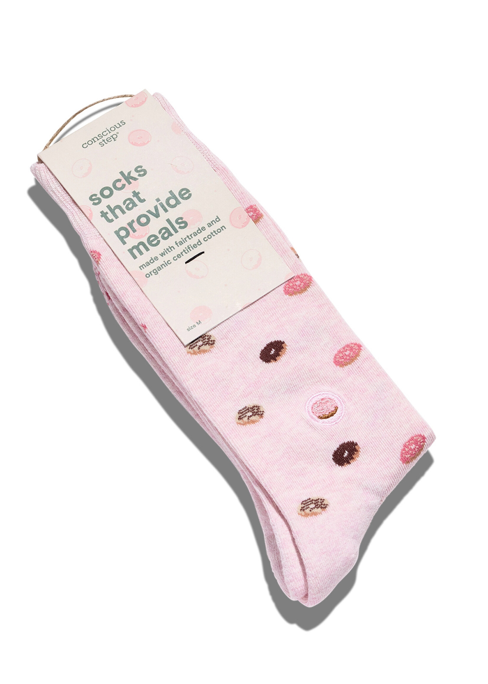 Conscious Step Men's Pink Donut Socks