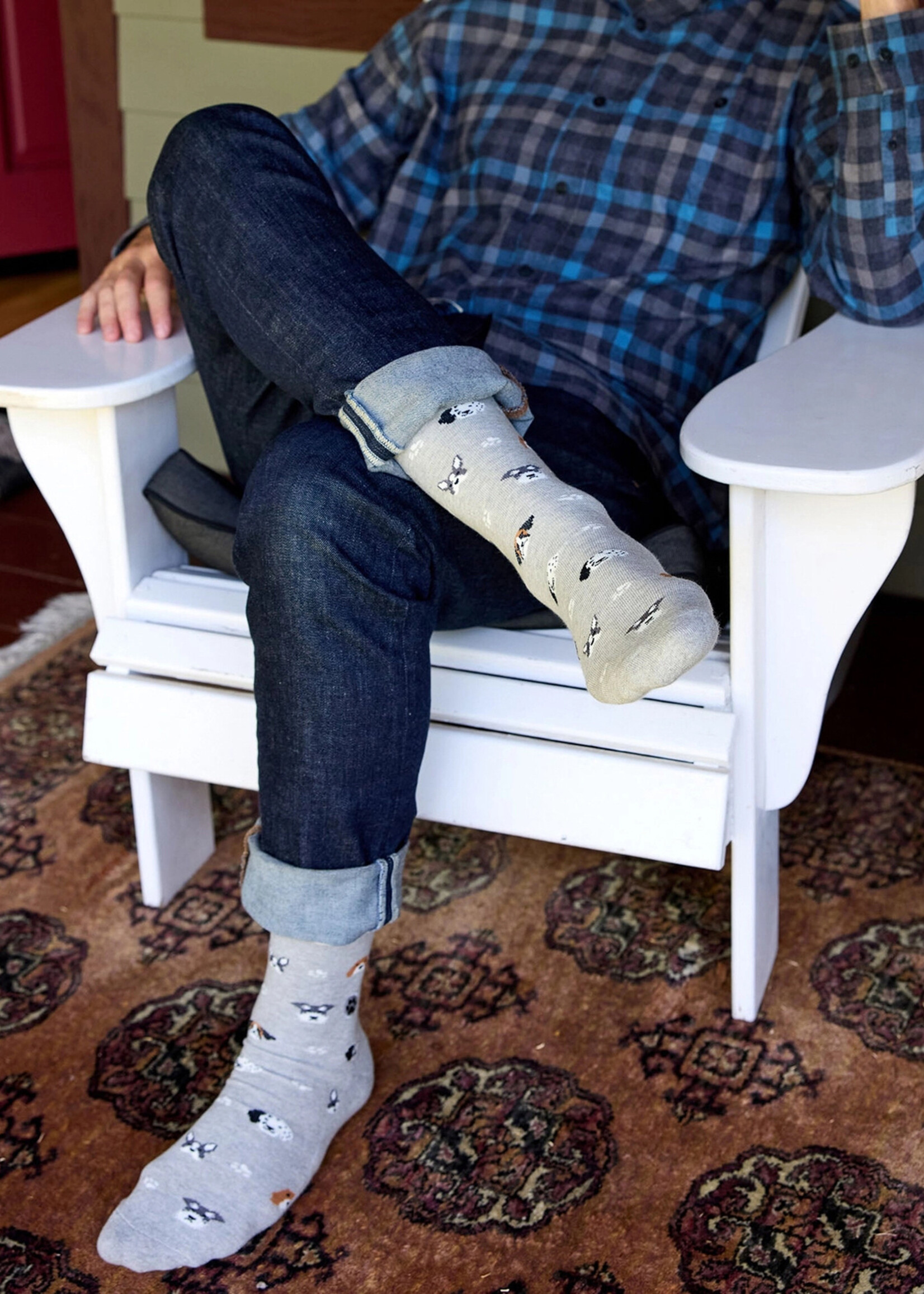 Conscious Step Women's Hound Dog Socks - Gray