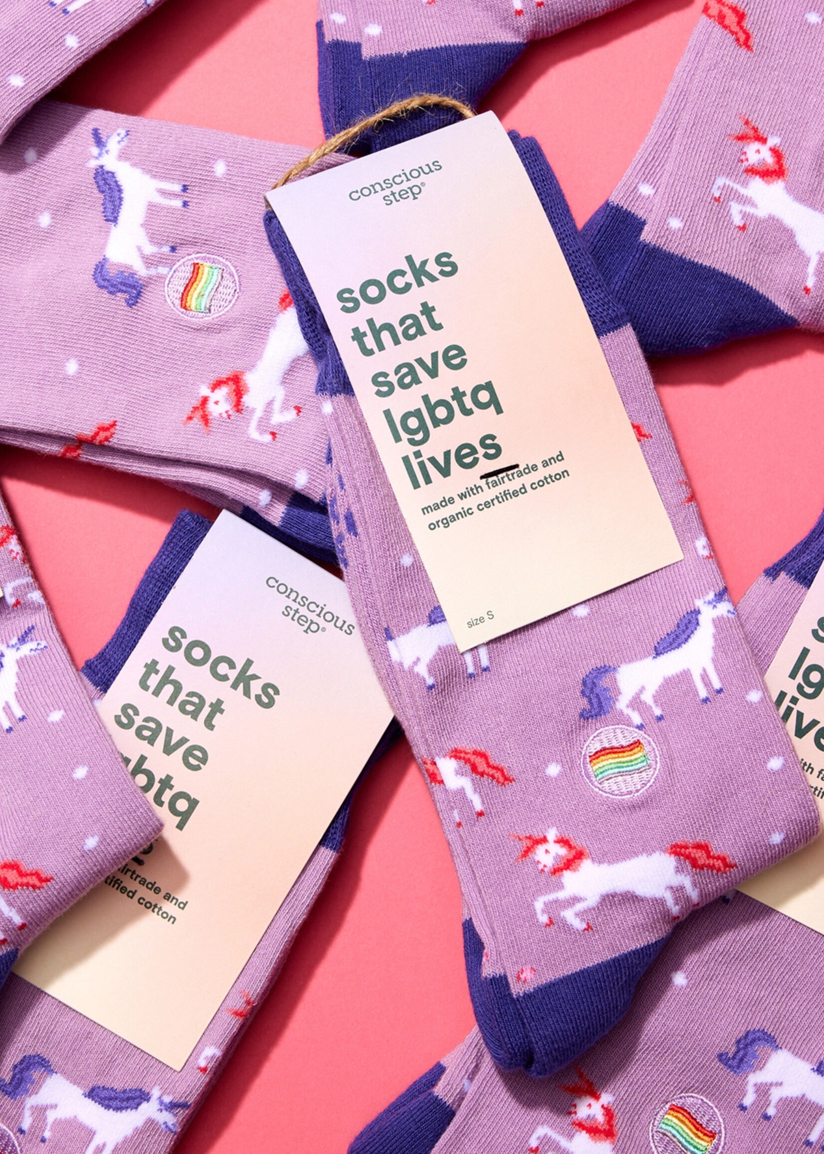 Conscious Step Men's Unicorn Socks That Support LGBTQ