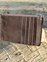 Twin Engine Zipper Wallet - Mocha Brown