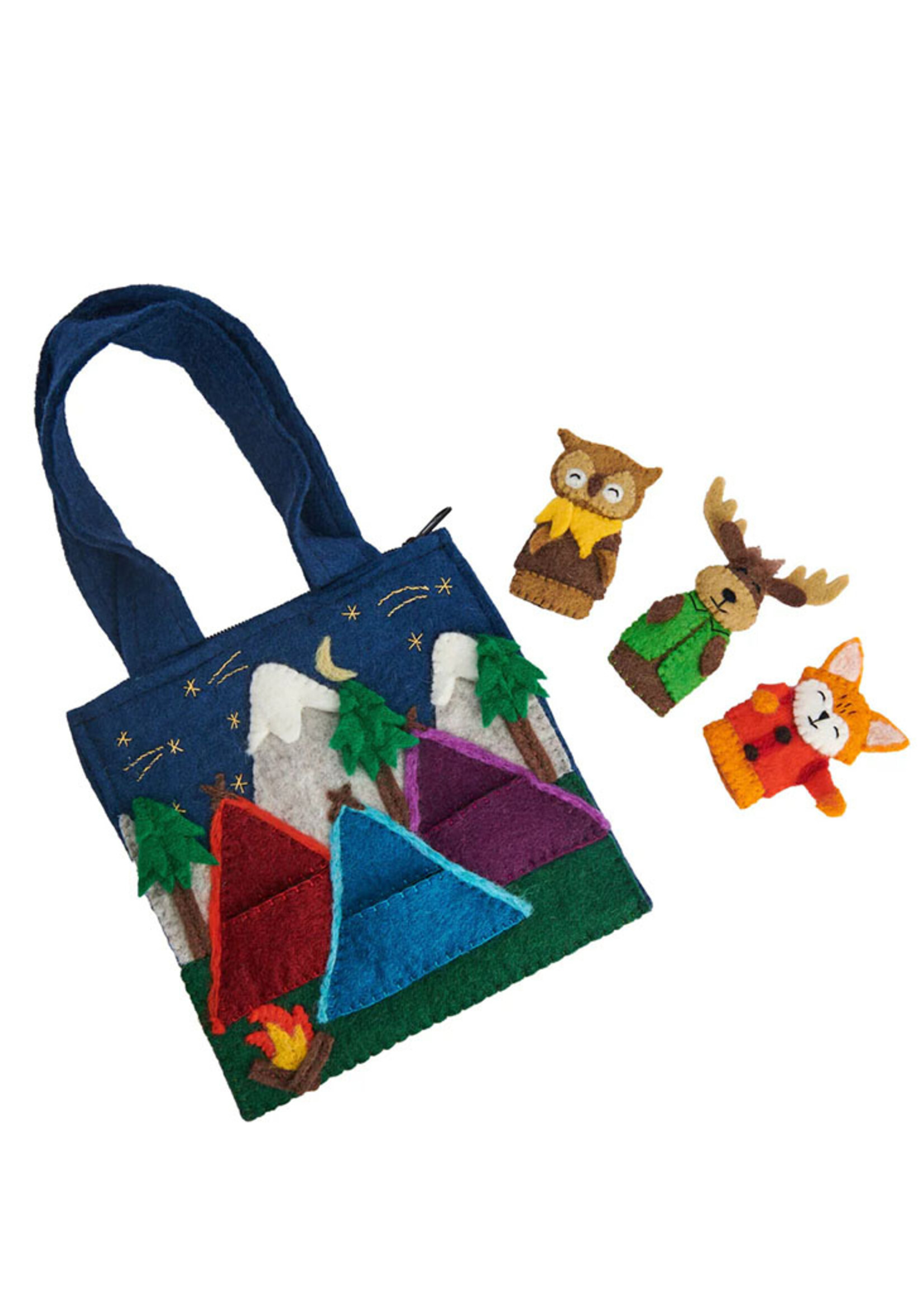 Global Goods Partners Camping Felt Puppet Bag