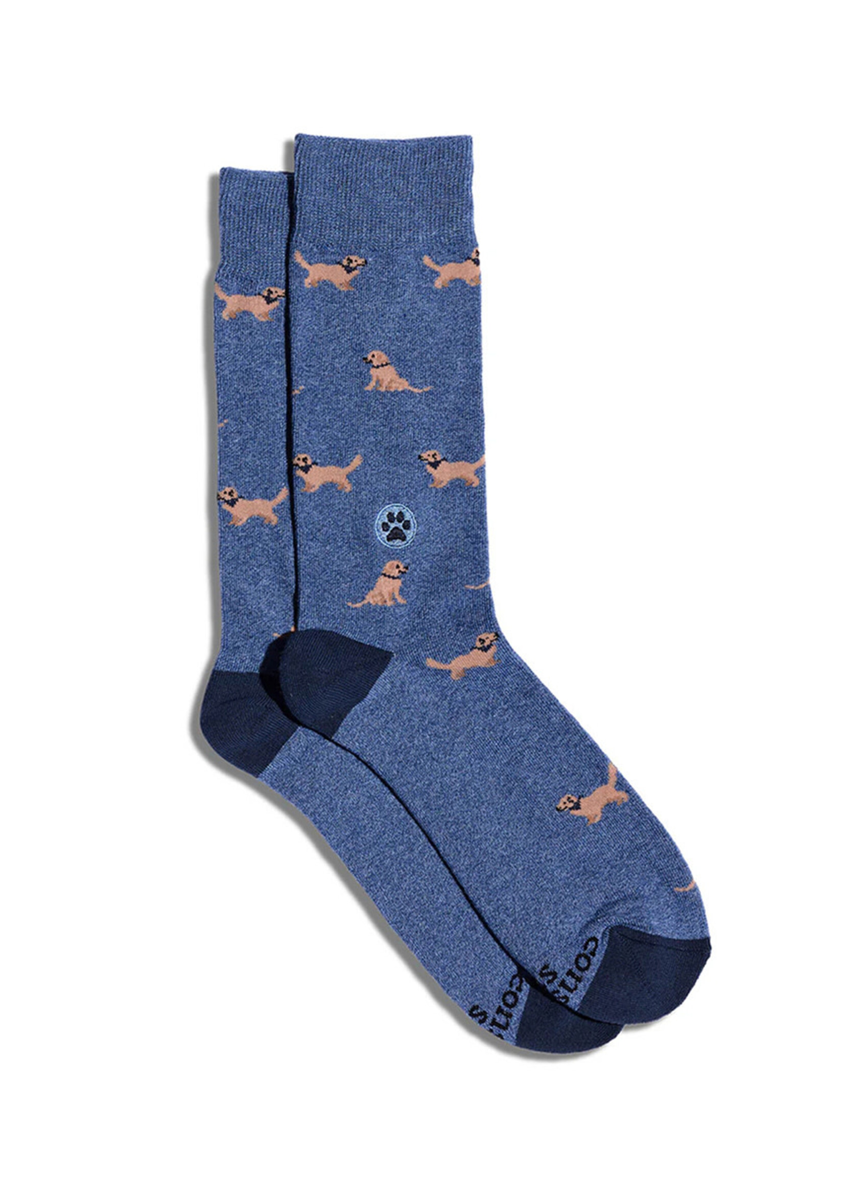 Conscious Step Men's Dog Socks - Golden Retriever