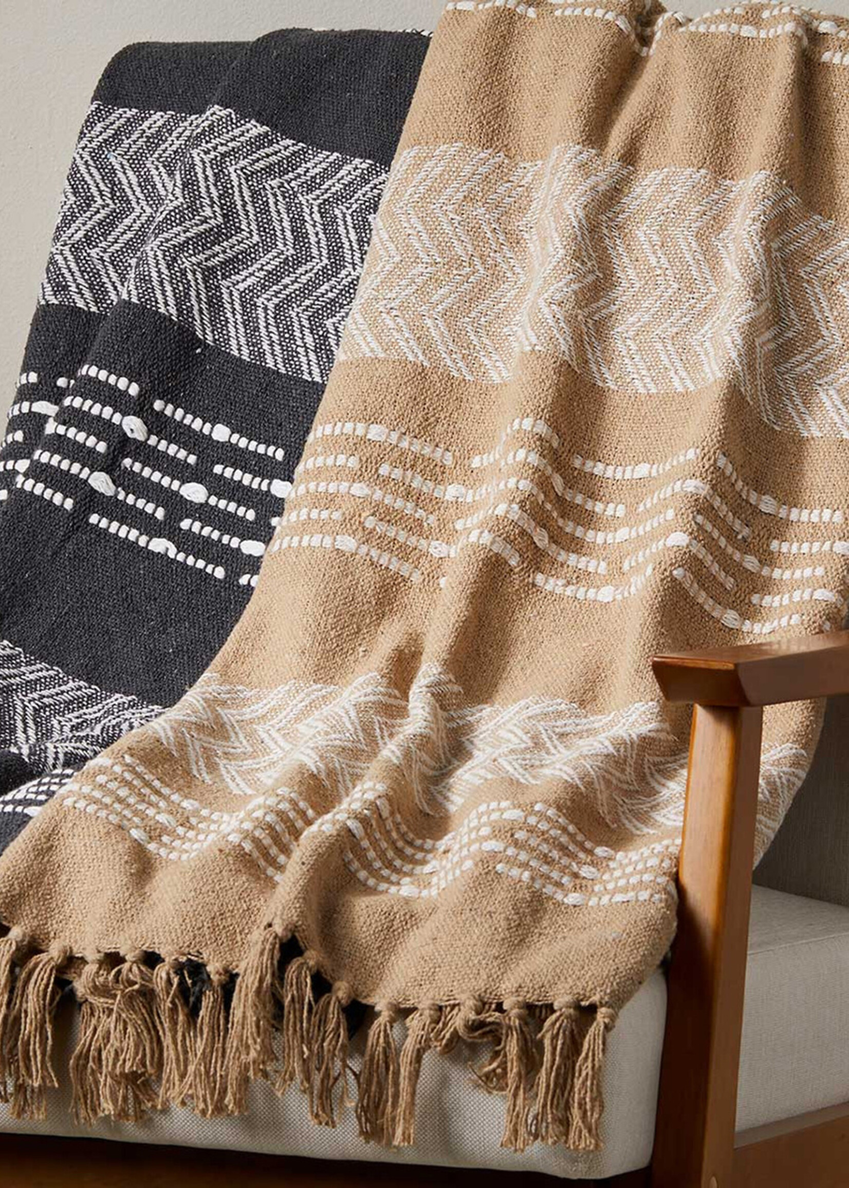 SERRV Camel Burl Rethread Throw Blanket