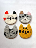 Ganesh Himal Felt Cat Coasters Set