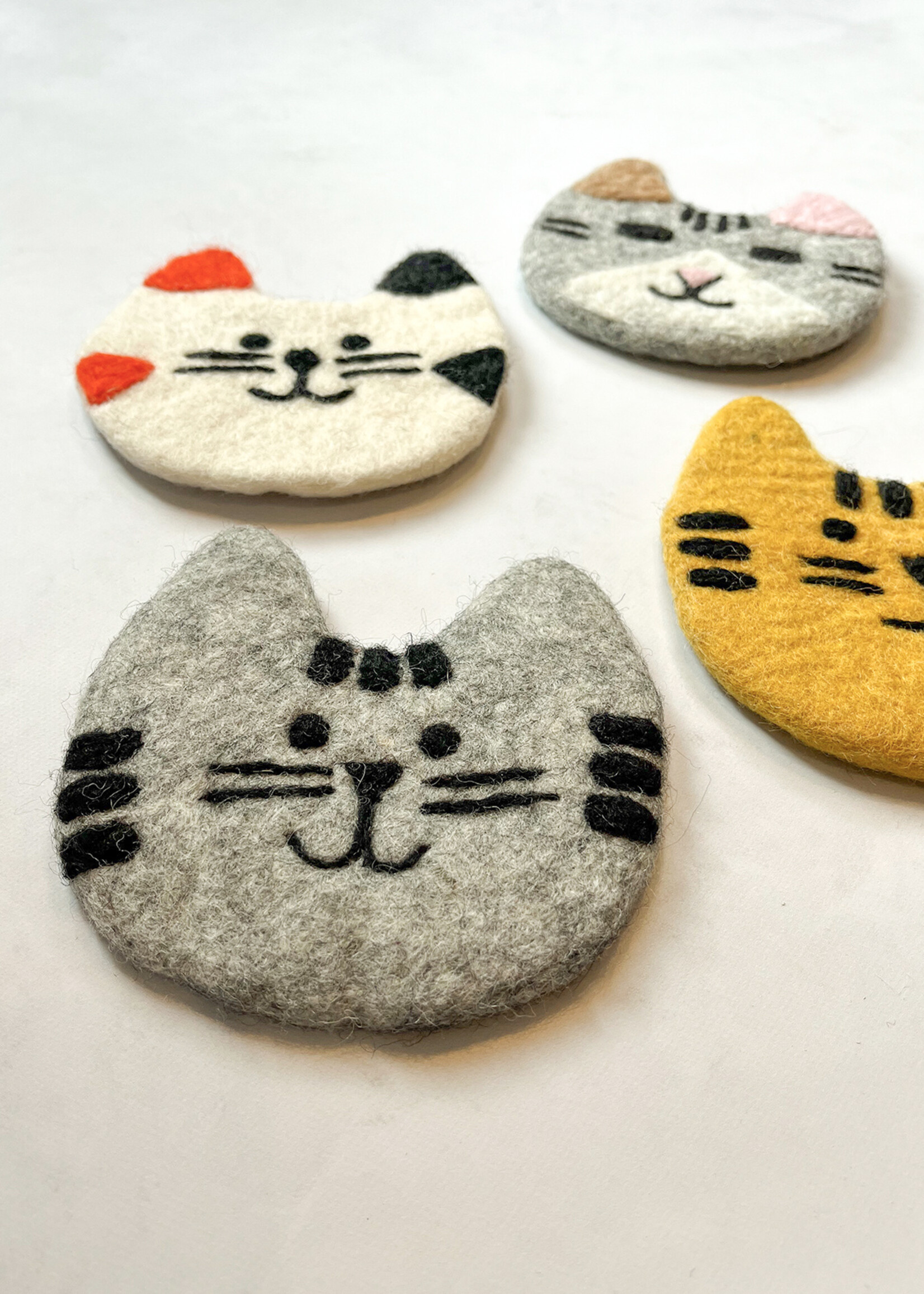 Ganesh Himal Felt Cat Coasters Set