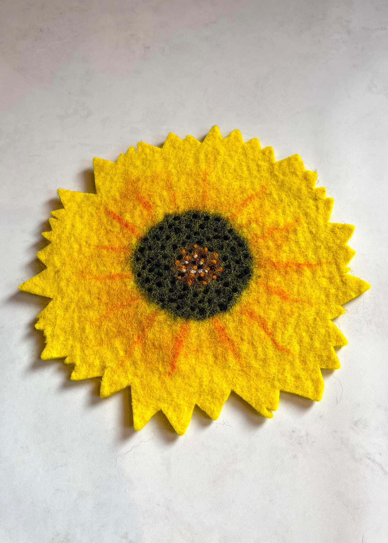 Ganesh Himal Felt Sunflower Trivet