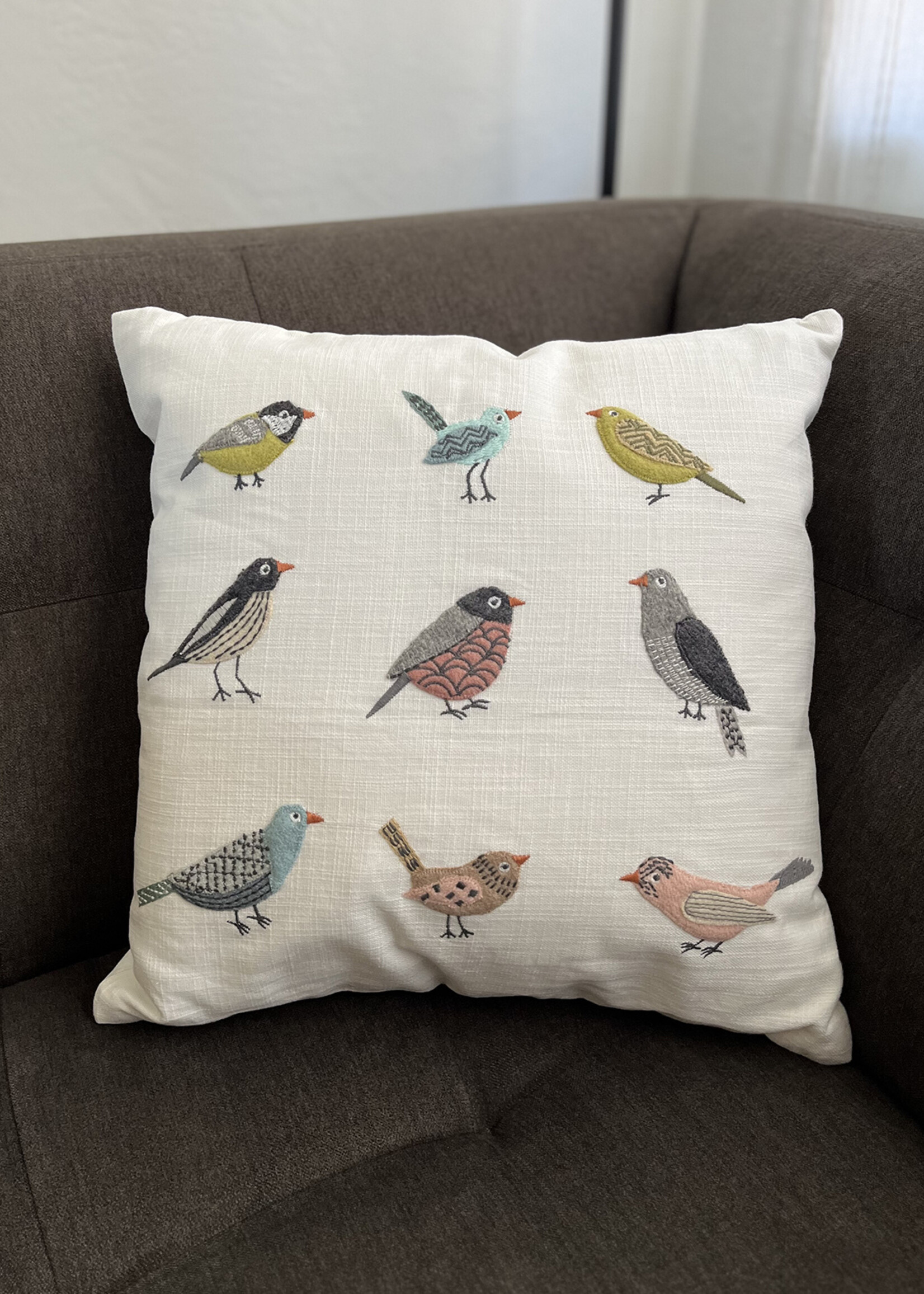 Natural Habitat 16" Aviary Cream Throw Pillow